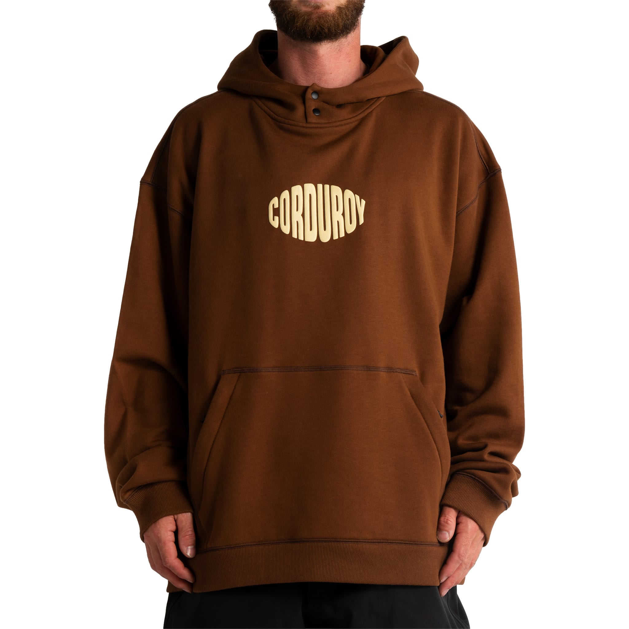 Corduroy Work Not Work Hoodie Chocolate Sweatshirts