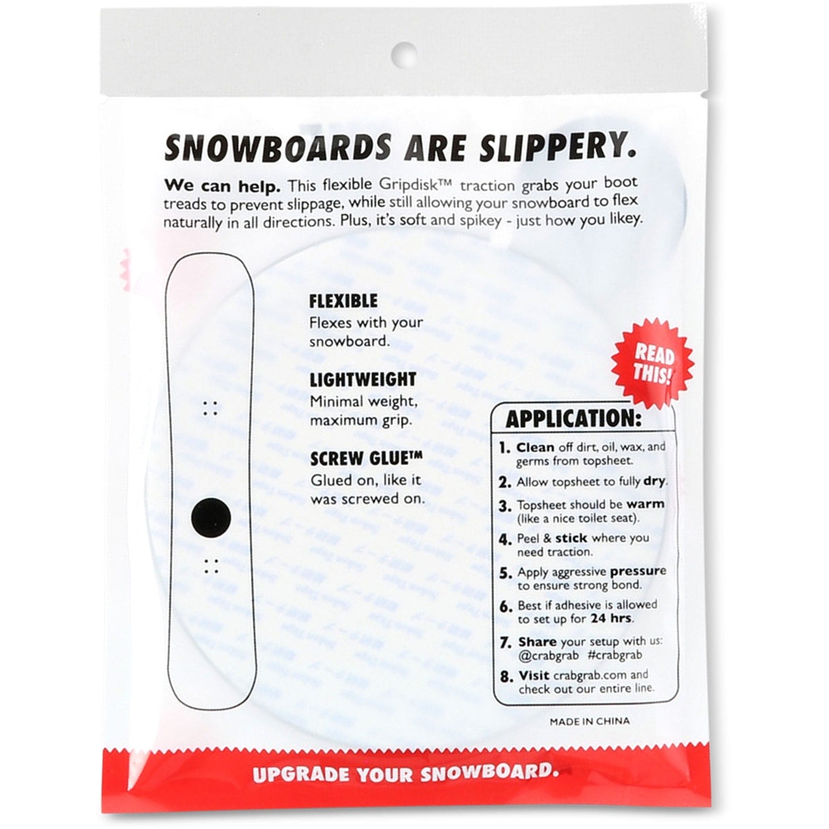 Crab Grab Grip Disk Clear Stomp Pads
