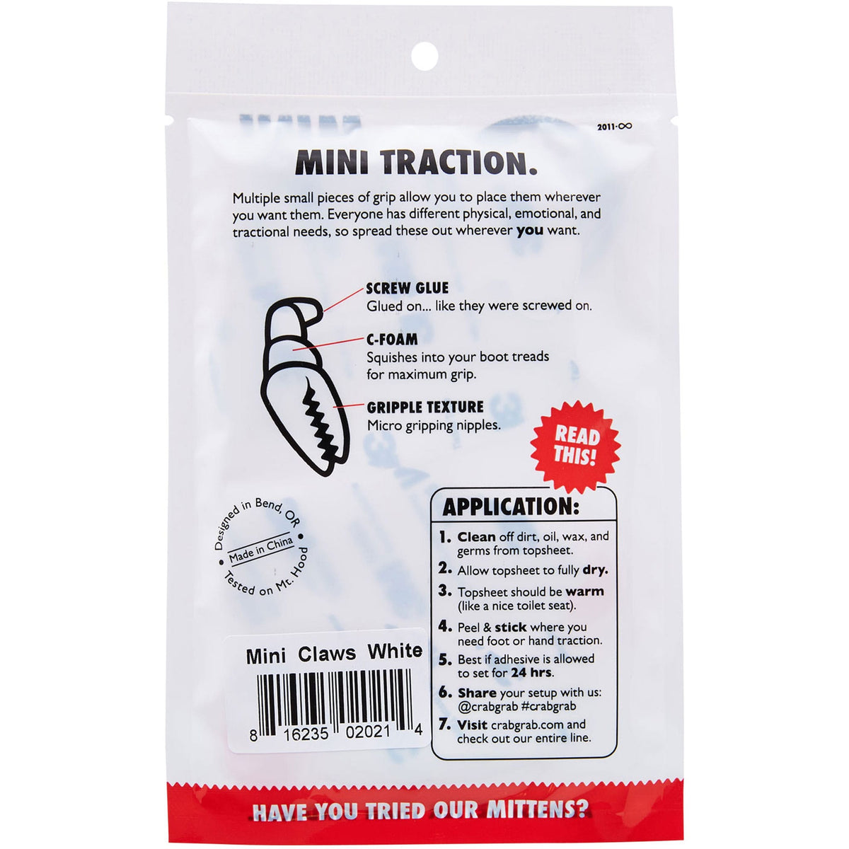 Crab Grab Mini Claws White Stomp Pads