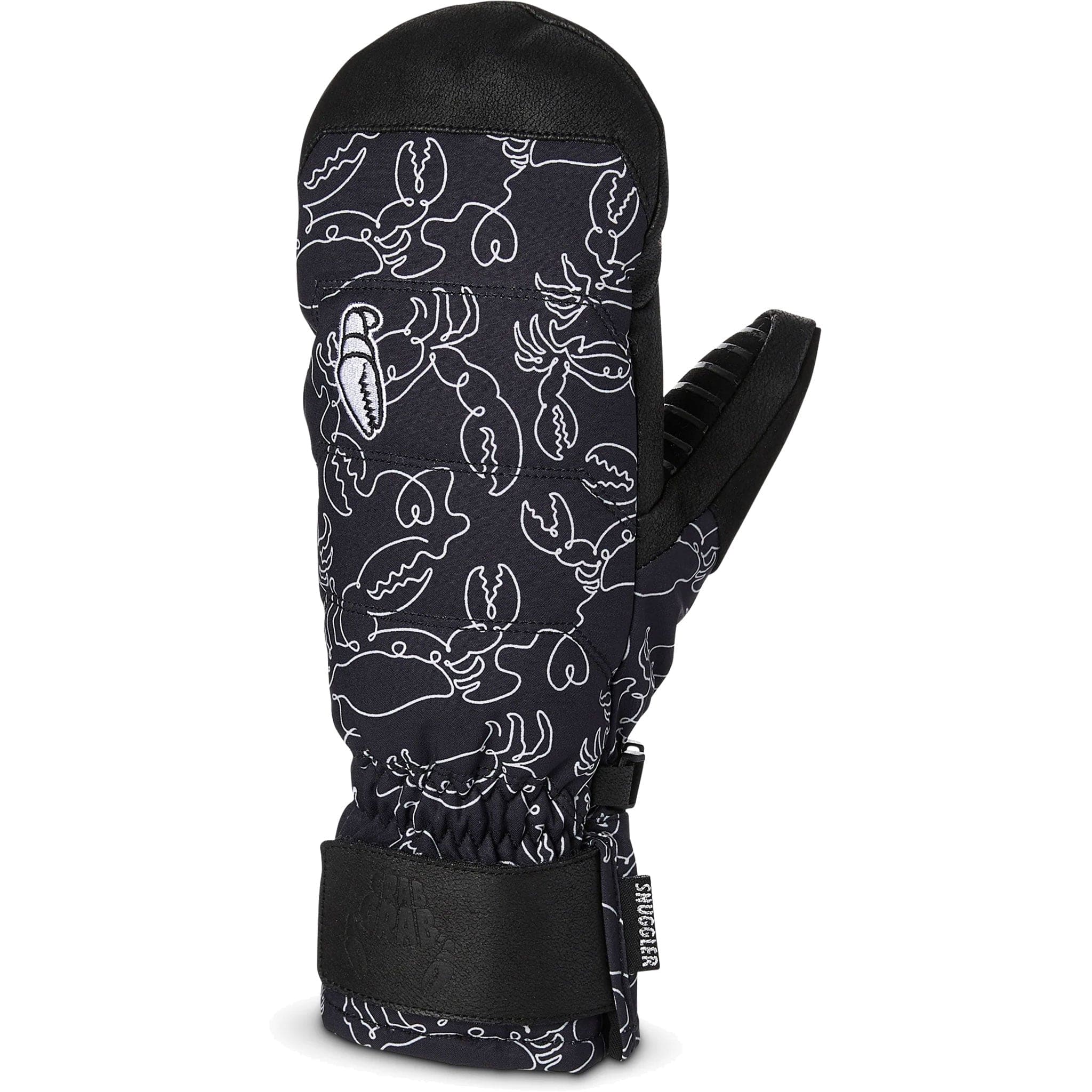 Crab Grab Womens Snuggler Mitt Crab Doodle Black 2024 Gloves & Mitts