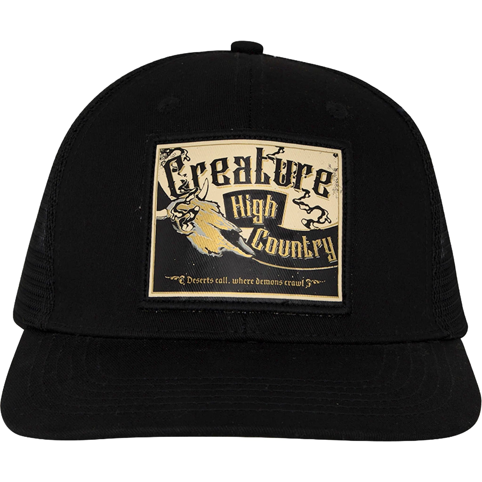 Creature High Country Mesh Trucker Hat Black Hats