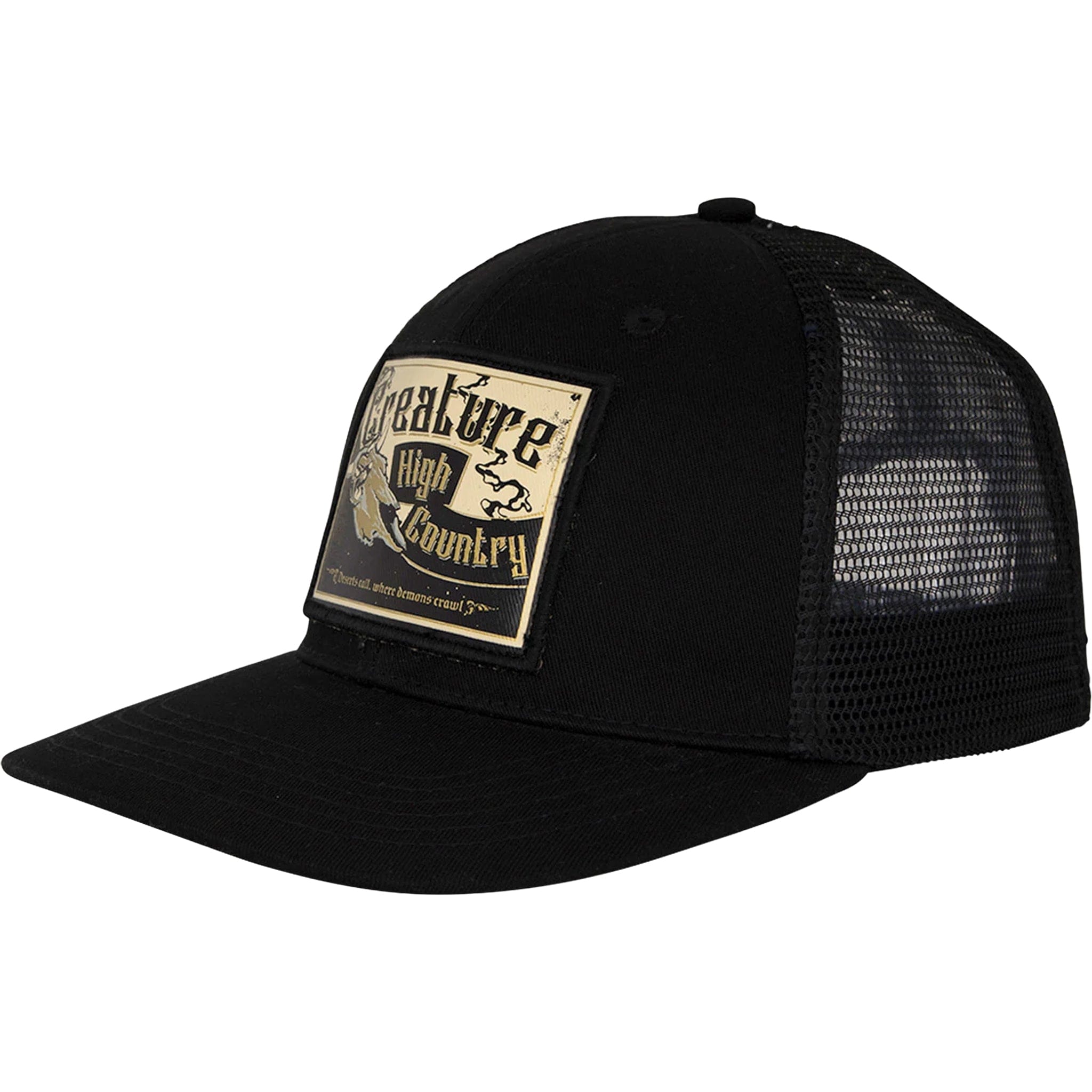 Creature High Country Mesh Trucker Hat Black Hats