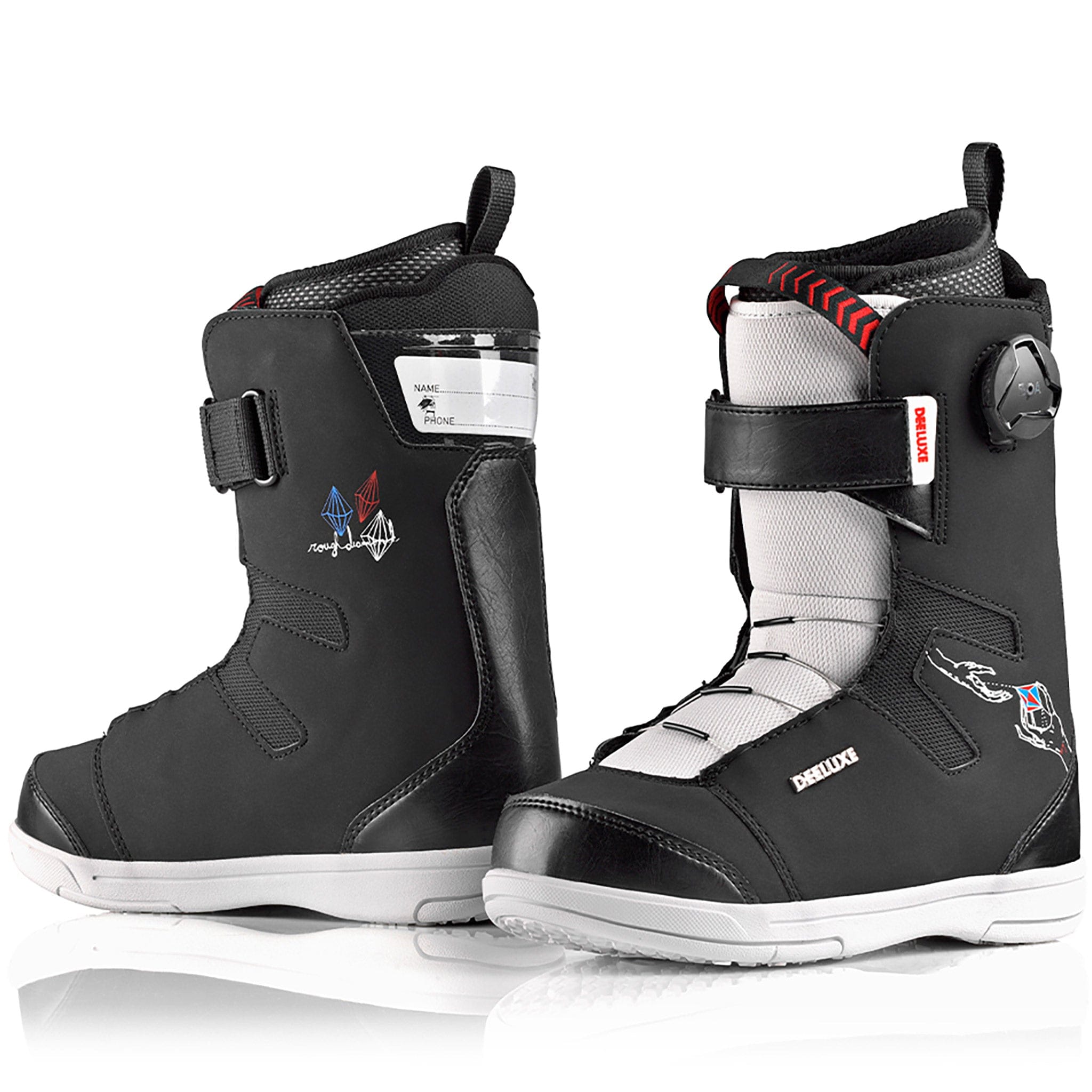 Deeluxe Youth Rough Diamond Snowboard Boot Black 2026 Kids Snowboard Boots