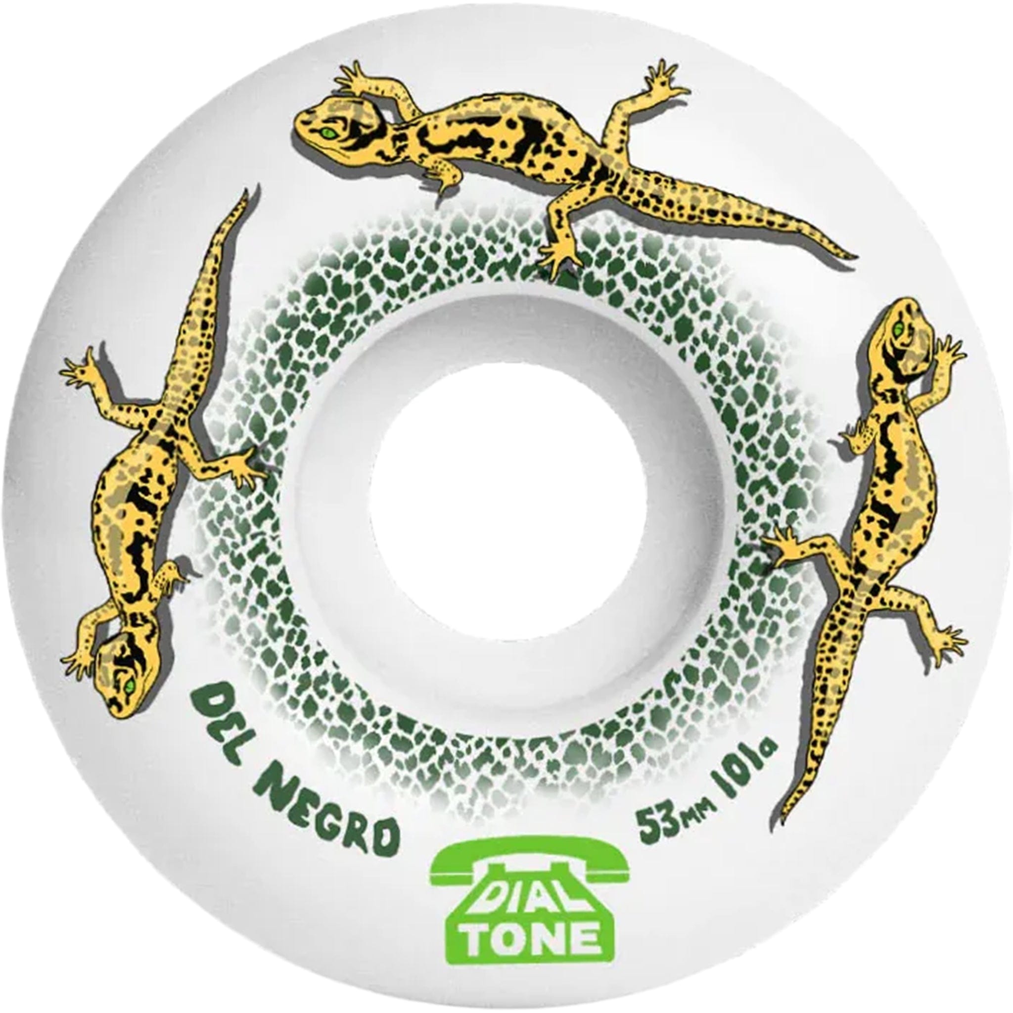 Dial Tone Del Negro Amphibious Conical Cut Skateboard Wheels 101a 53mm Skateboard Wheels