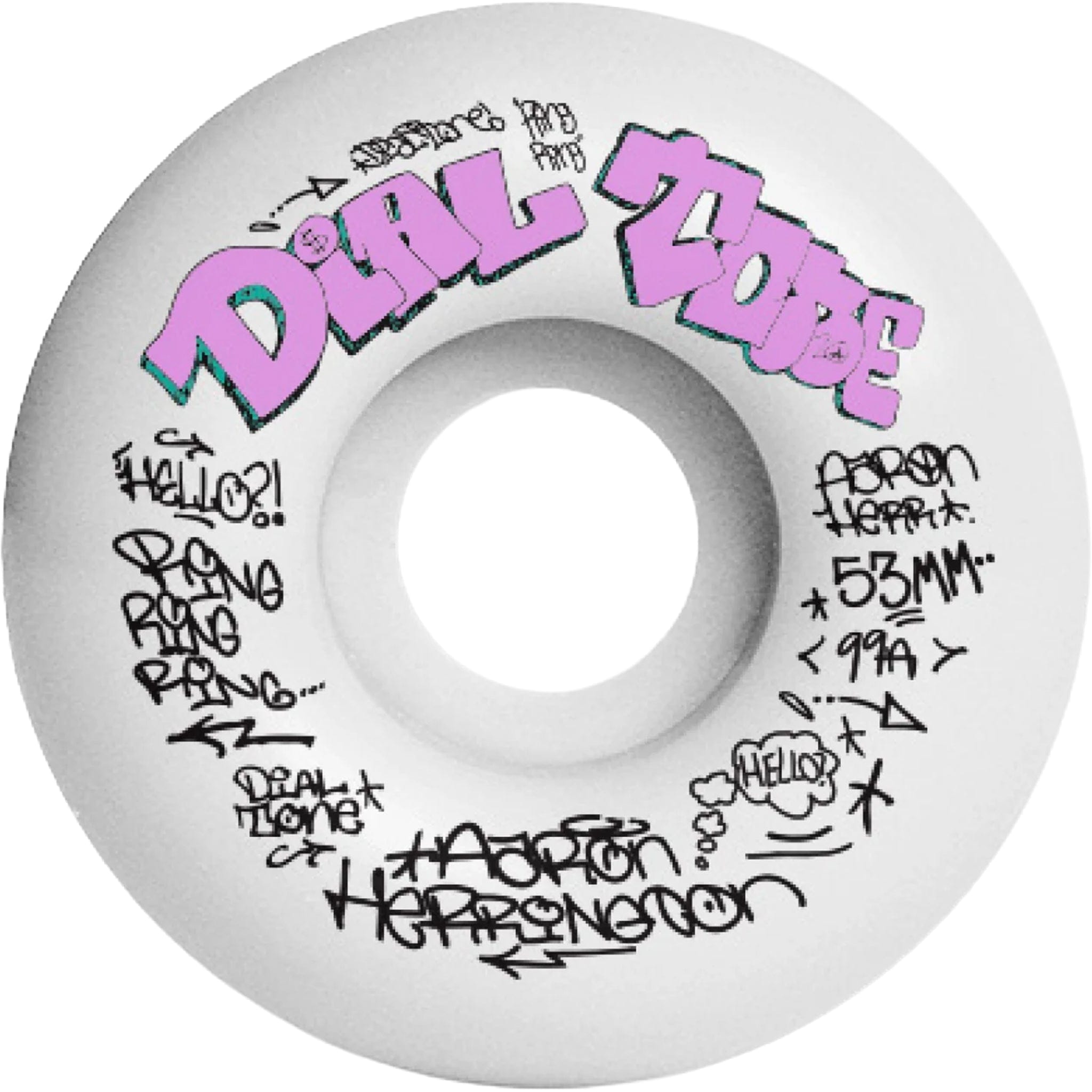 Dial Tone Herrington Vandal 2 Standard Skateboard Wheels 99a 53mm Skateboard Wheels