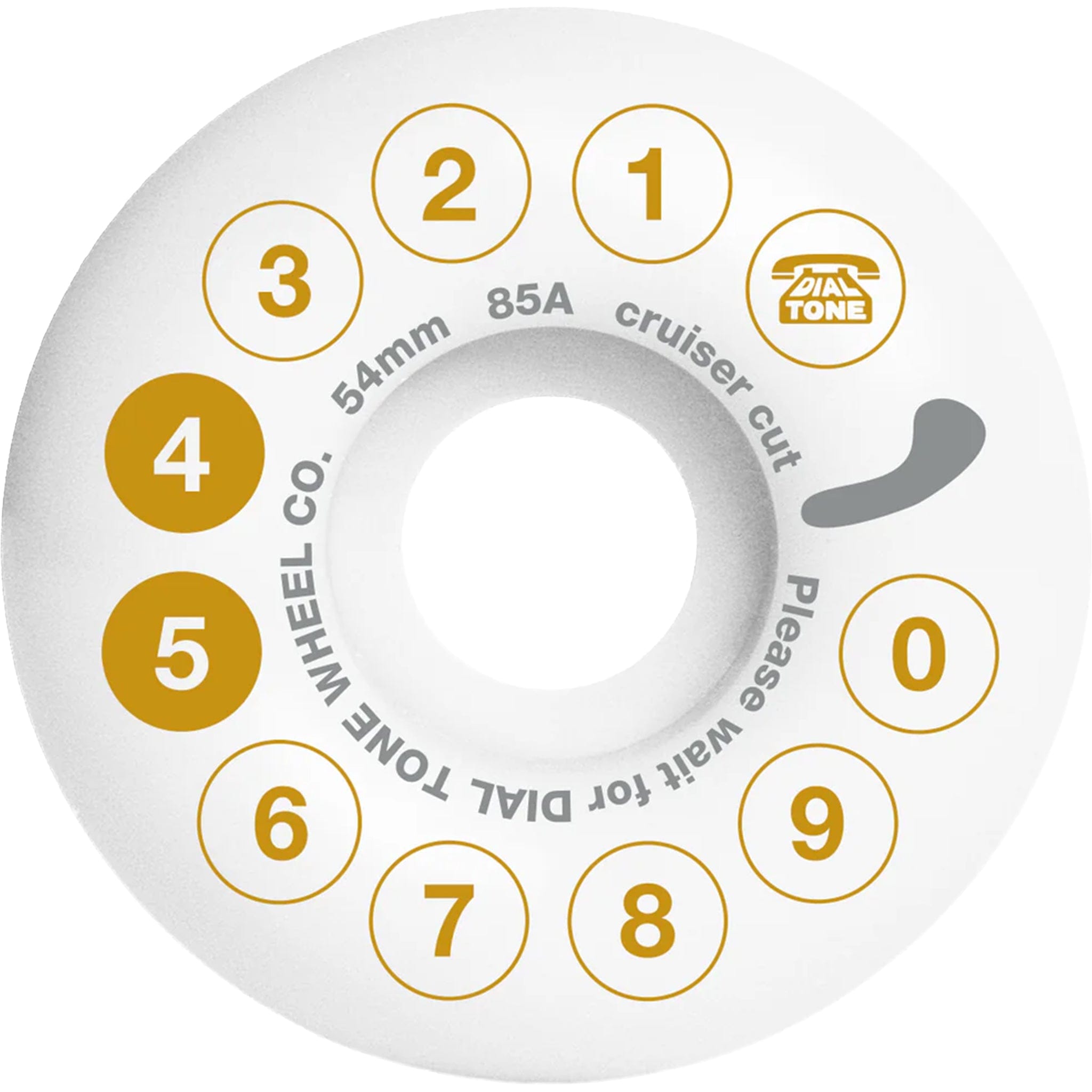 Dial Tone Rotary Cruiser Round Cut Skateboard Wheels 85a 54mm Skateboard Wheels