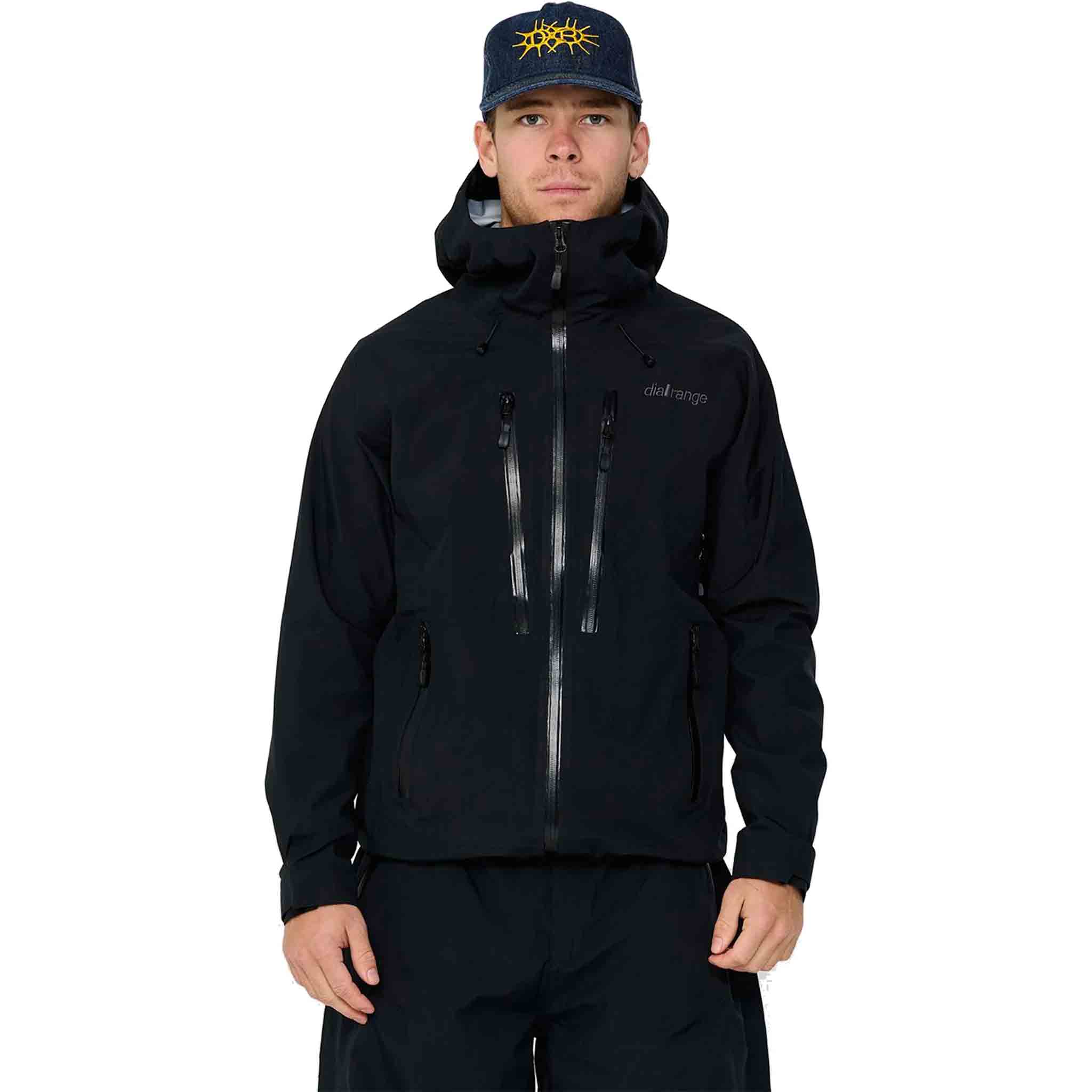 Dialrange Roland 3L Shell Jacket Black Mens Snowboard Coat