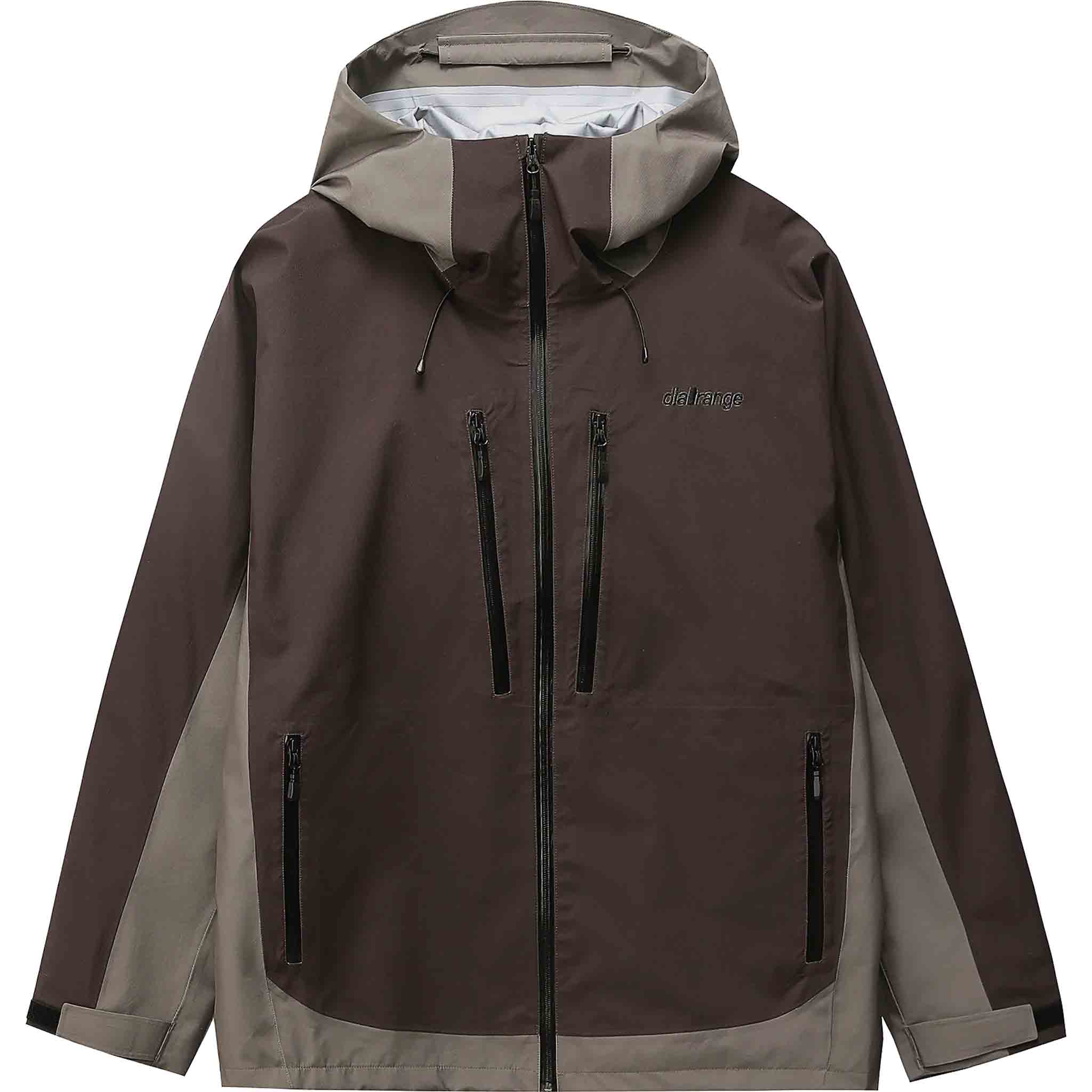 Dialrange Roland 3L Shell Jacket Moss Brown Mens Snowboard Coat