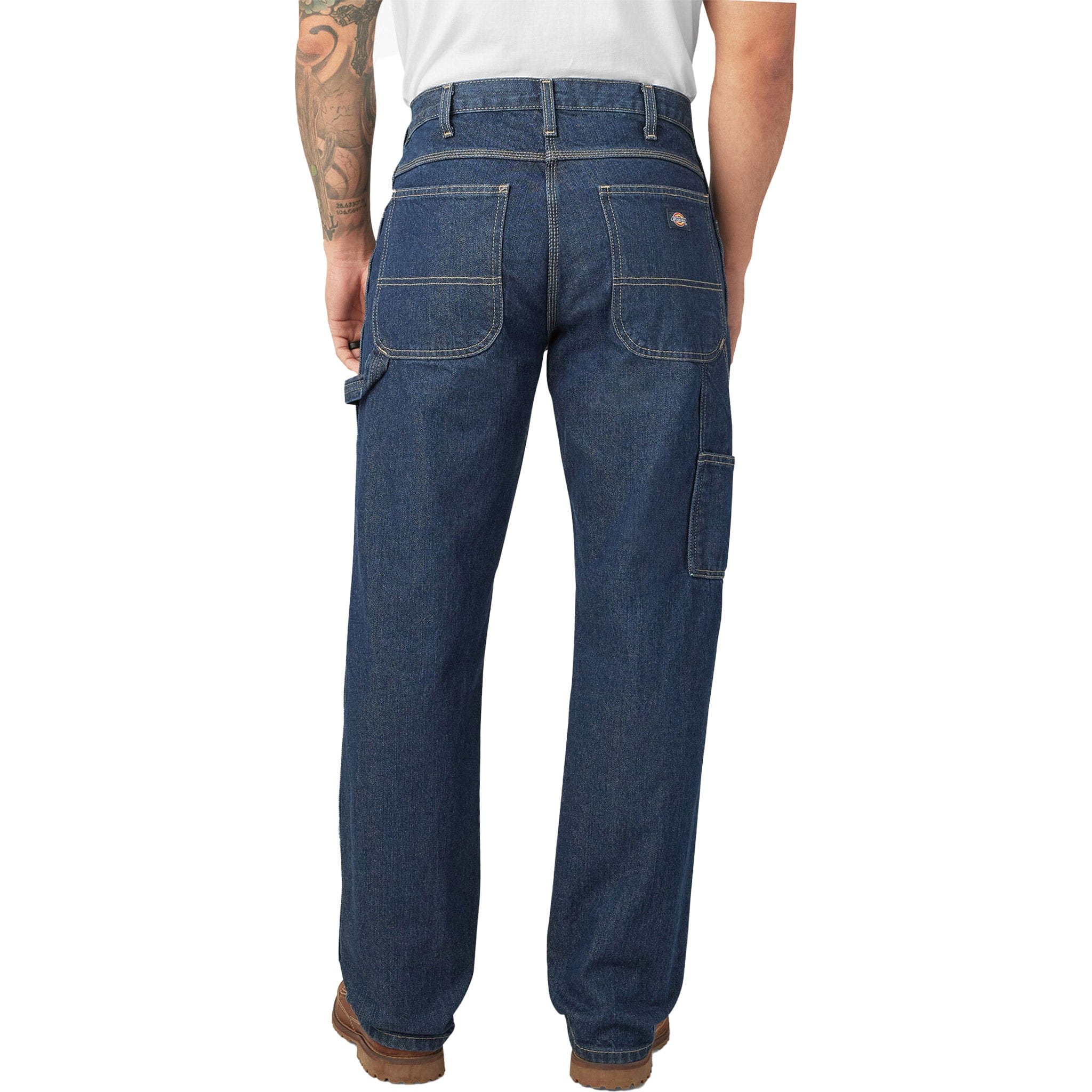 Dickies Relaxed Fit Heavyweight Carpenter Jeans Rinsed Indigo Blue Pants