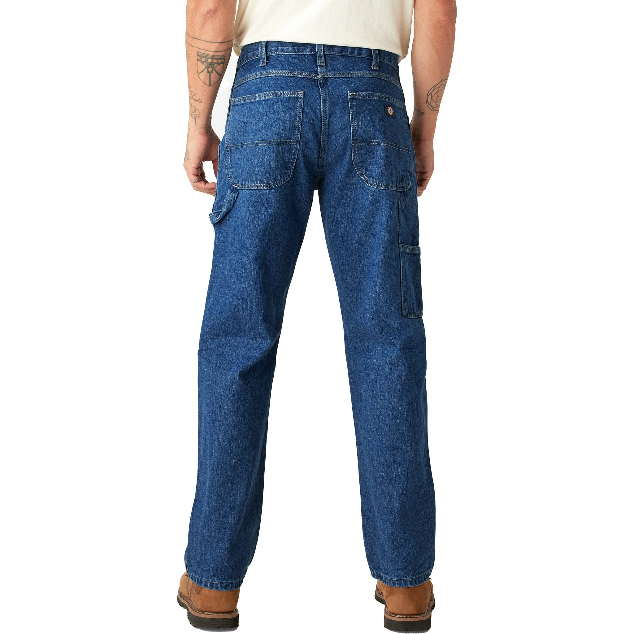 Dickies Relaxed Fit Heavyweight Carpenter Jeans Stonewashed Indigo Blue Pants