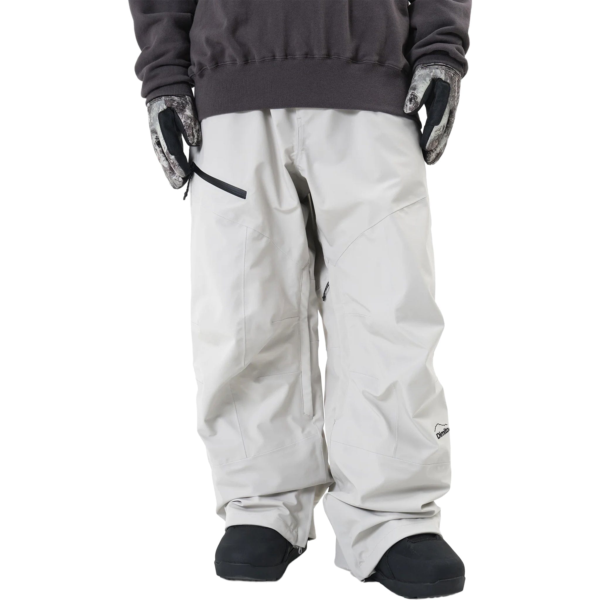 Dimito 25 Level 2L Pants Relaxed Fit Cream White Mens Snowboard Pants