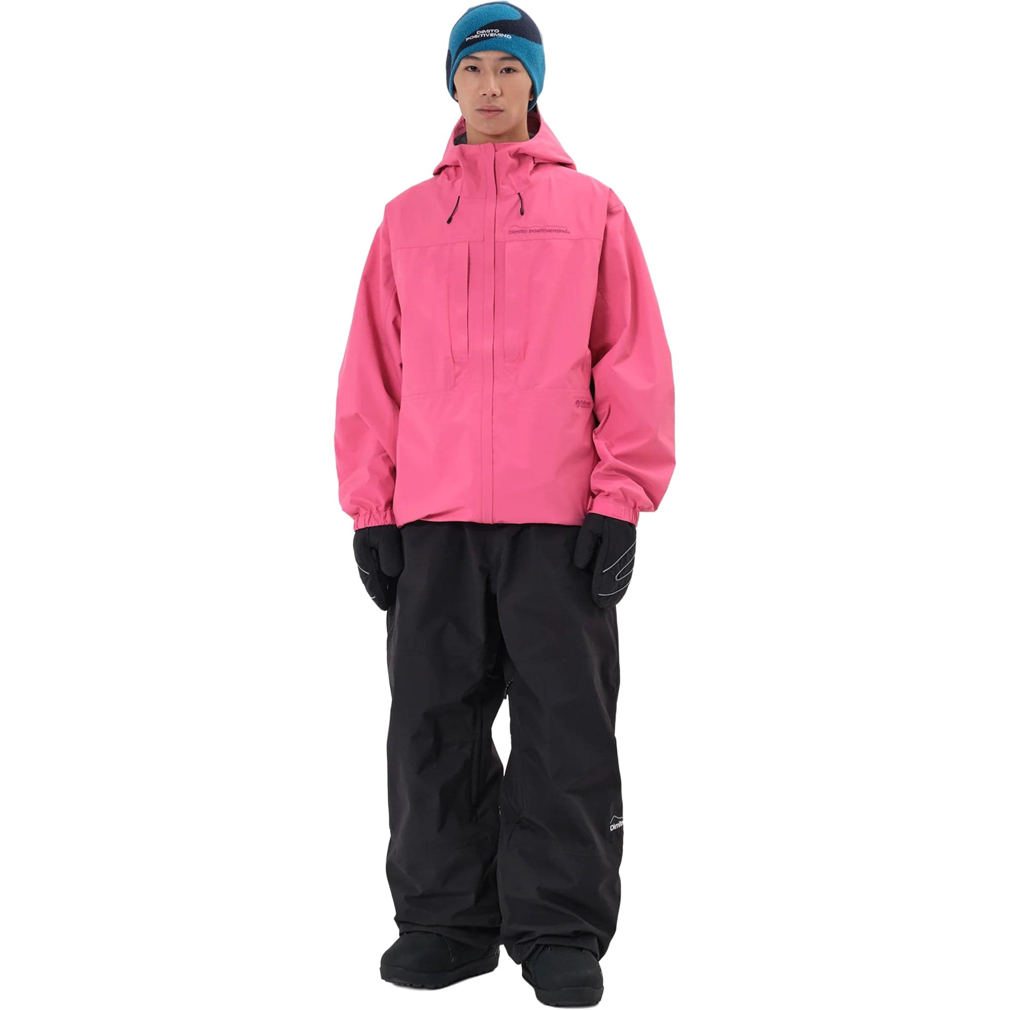 Dimito Air Vent Banded Pants Wide Fit LV.1 Black Mens Snowboard Pants