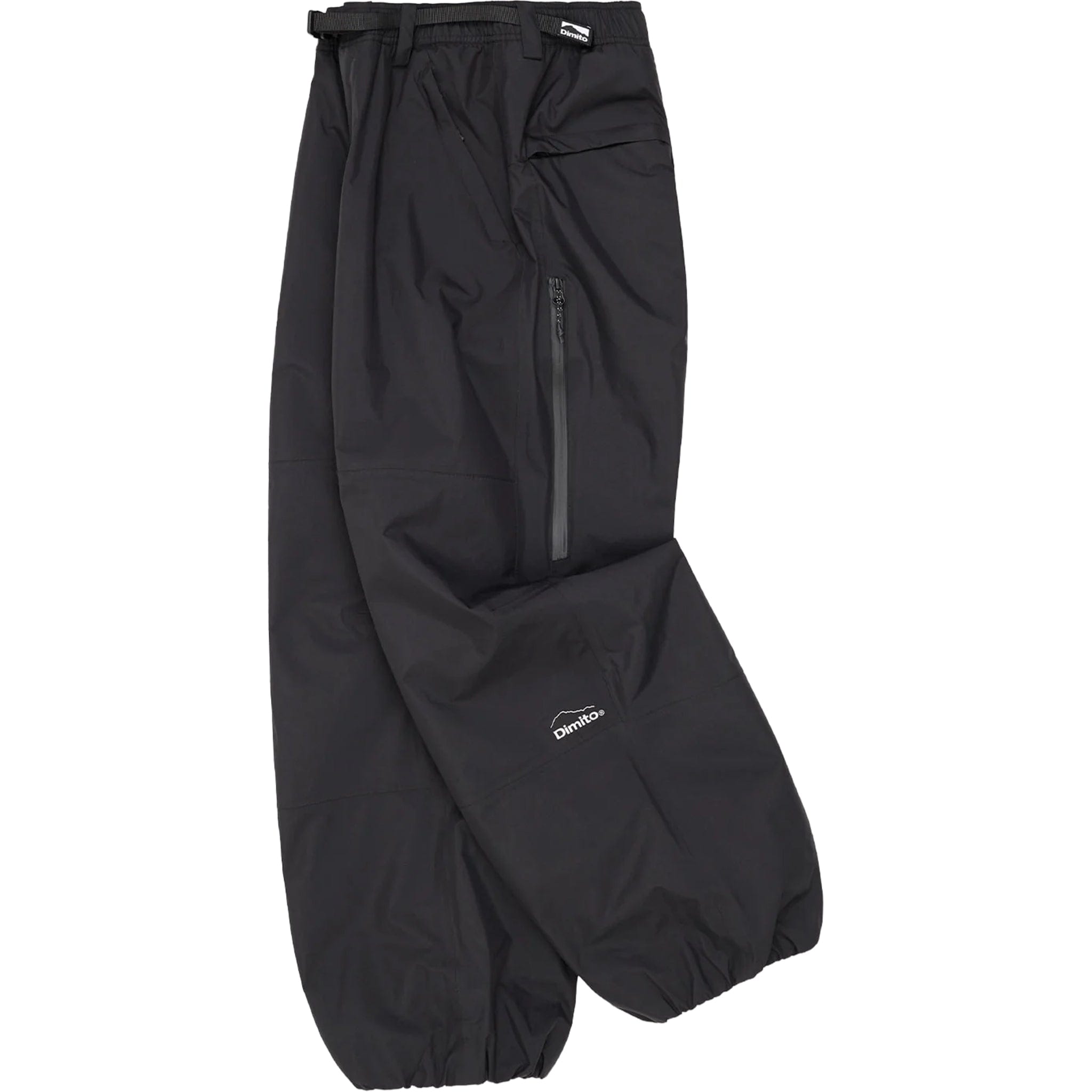 Dimito Air Vent Banded Pants Wide Fit LV.1 Black Mens Snowboard Pants