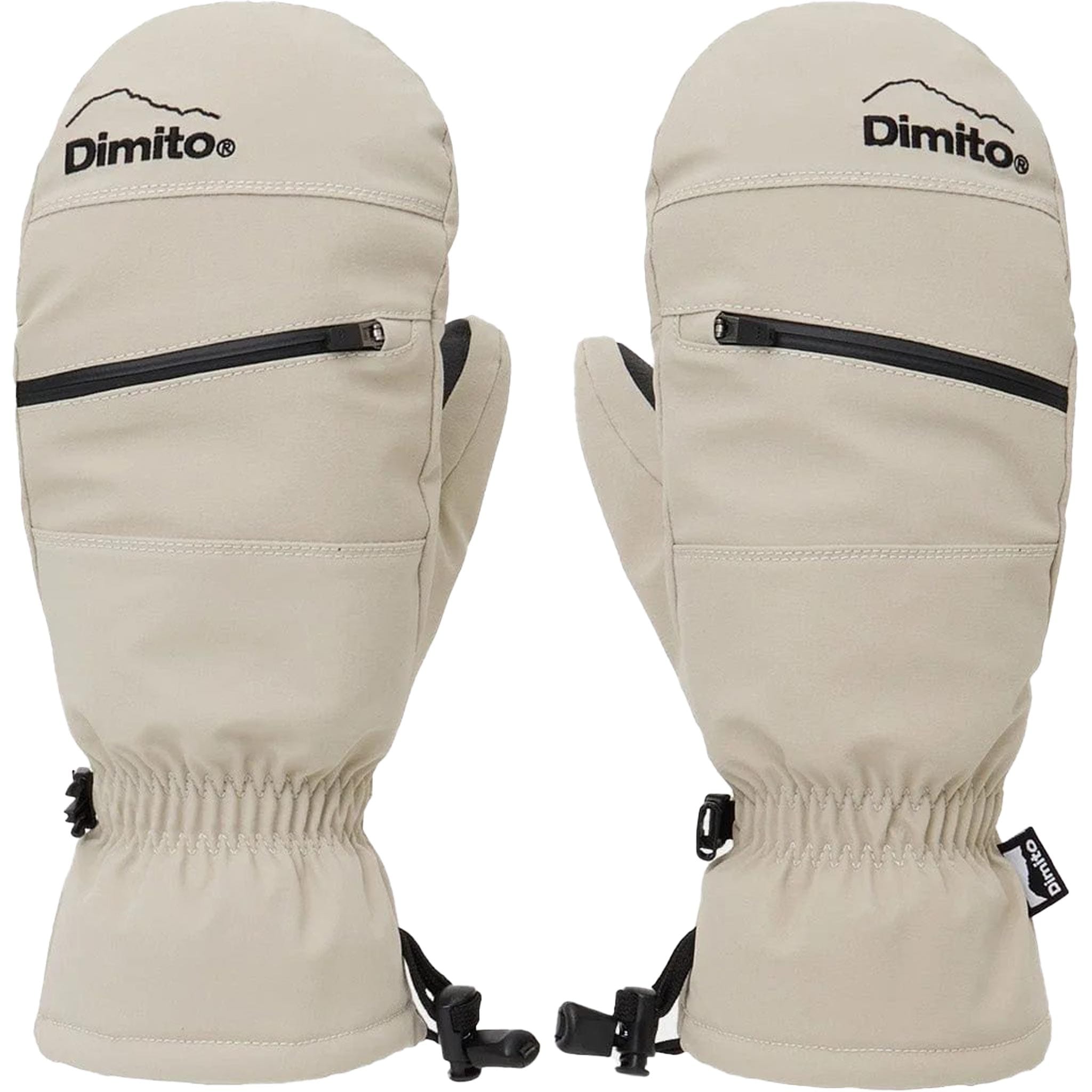 Dimito Block Zip Mitten Ivory Gloves & Mitts