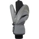 Dimito Leather 3-Way Open Mitten Cool Grey Gloves & Mitts