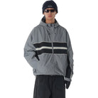 Dimito Line Wind Jacket Reflective Silver Mens Snowboard Coat