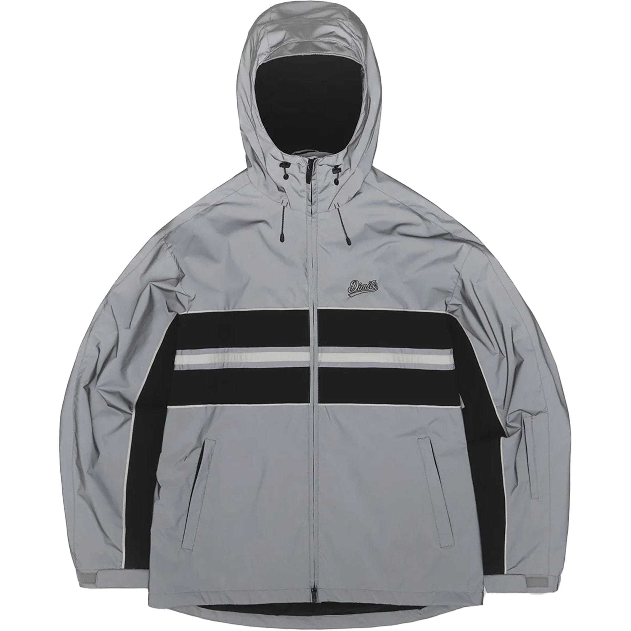 Dimito Line Wind Jacket Reflective Silver Mens Snowboard Coat