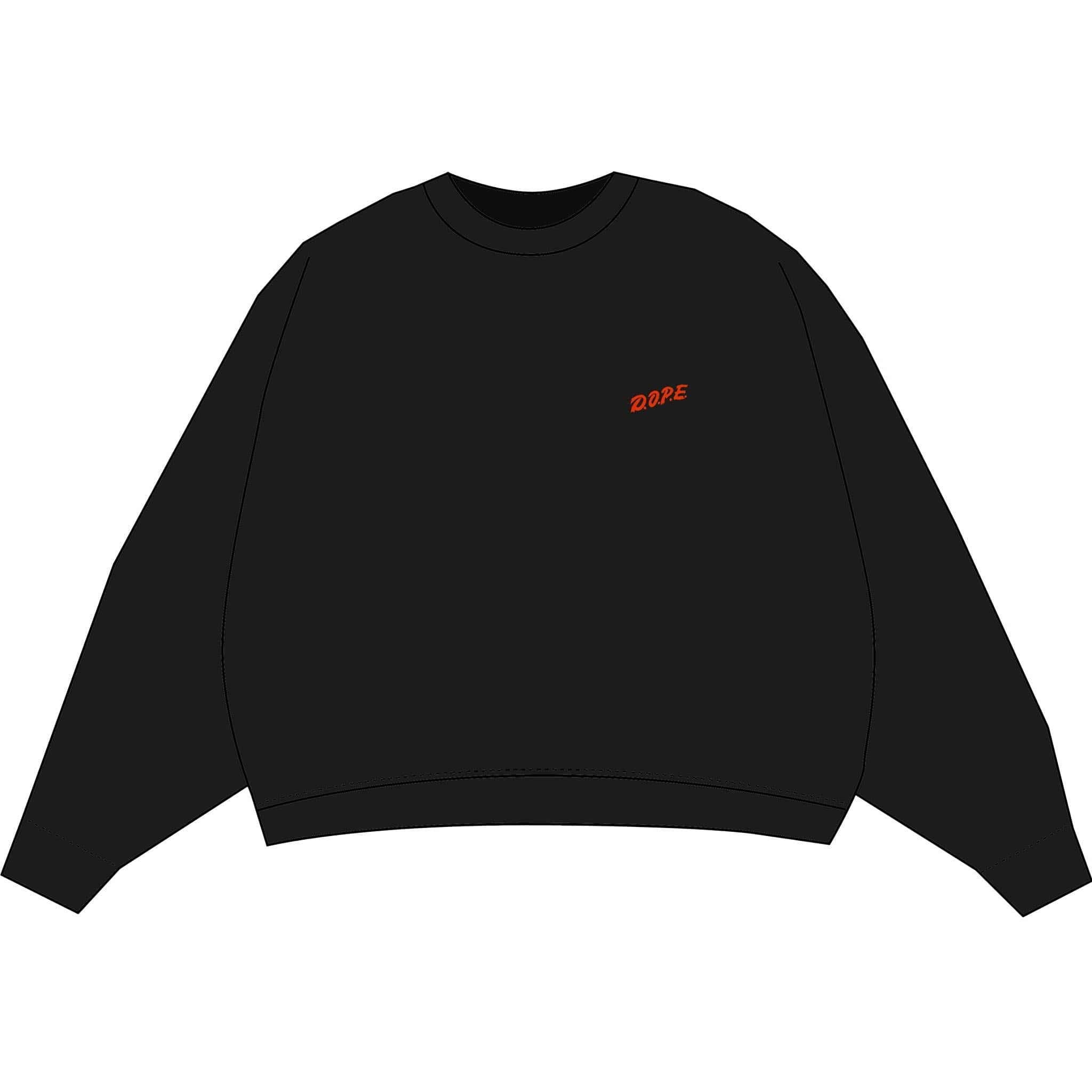 DOPE Industries Logo OG Crewneck Black Sweatshirts