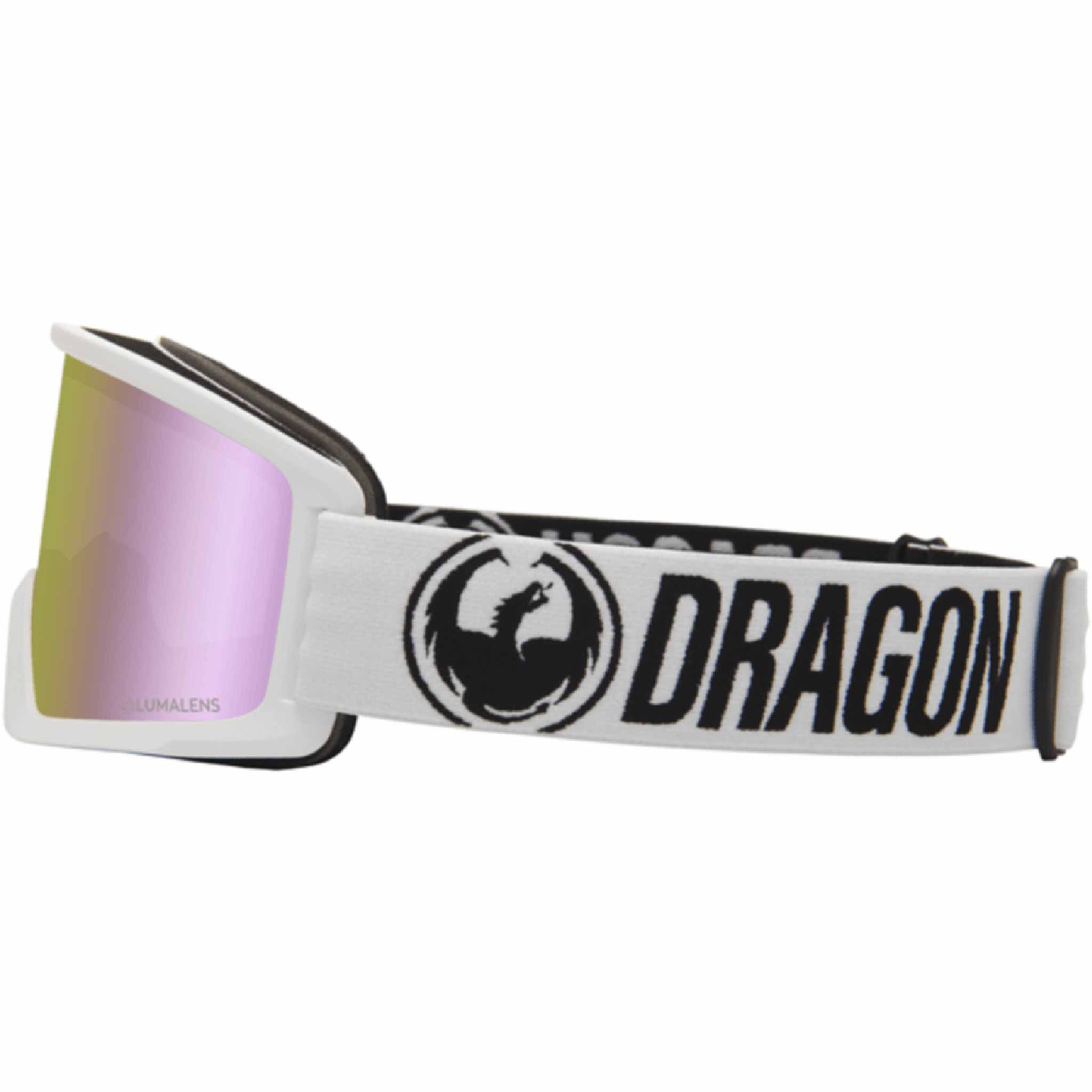 Dragon DX3 OTG White Goggles Lumalens Pink Ion 2026 Goggles