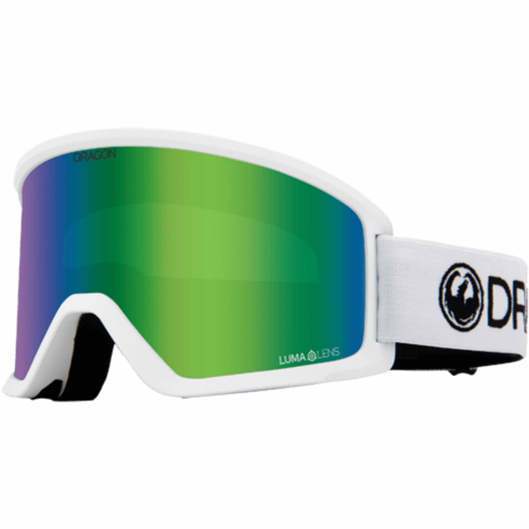 Dragon DX3 OTG White Low Bridge Goggles Lumalens Green Ion 2026 Goggles