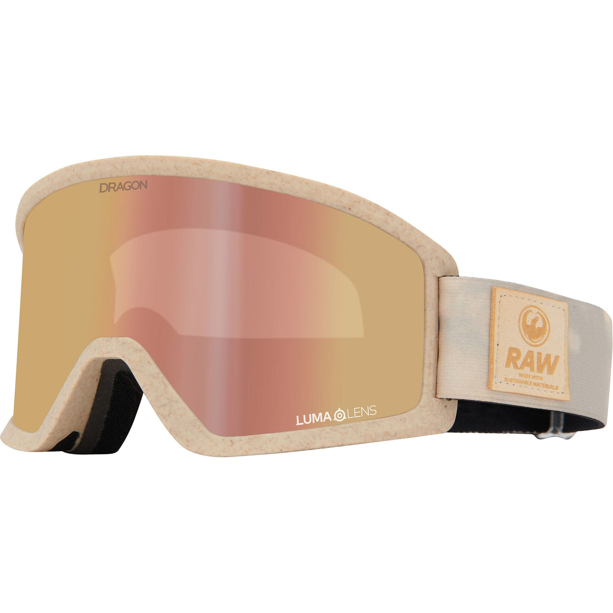 Dragon DX3 Plus OTG Raw Lumalens Rose Gold Ion + Light Rose Lens 2027 Goggles