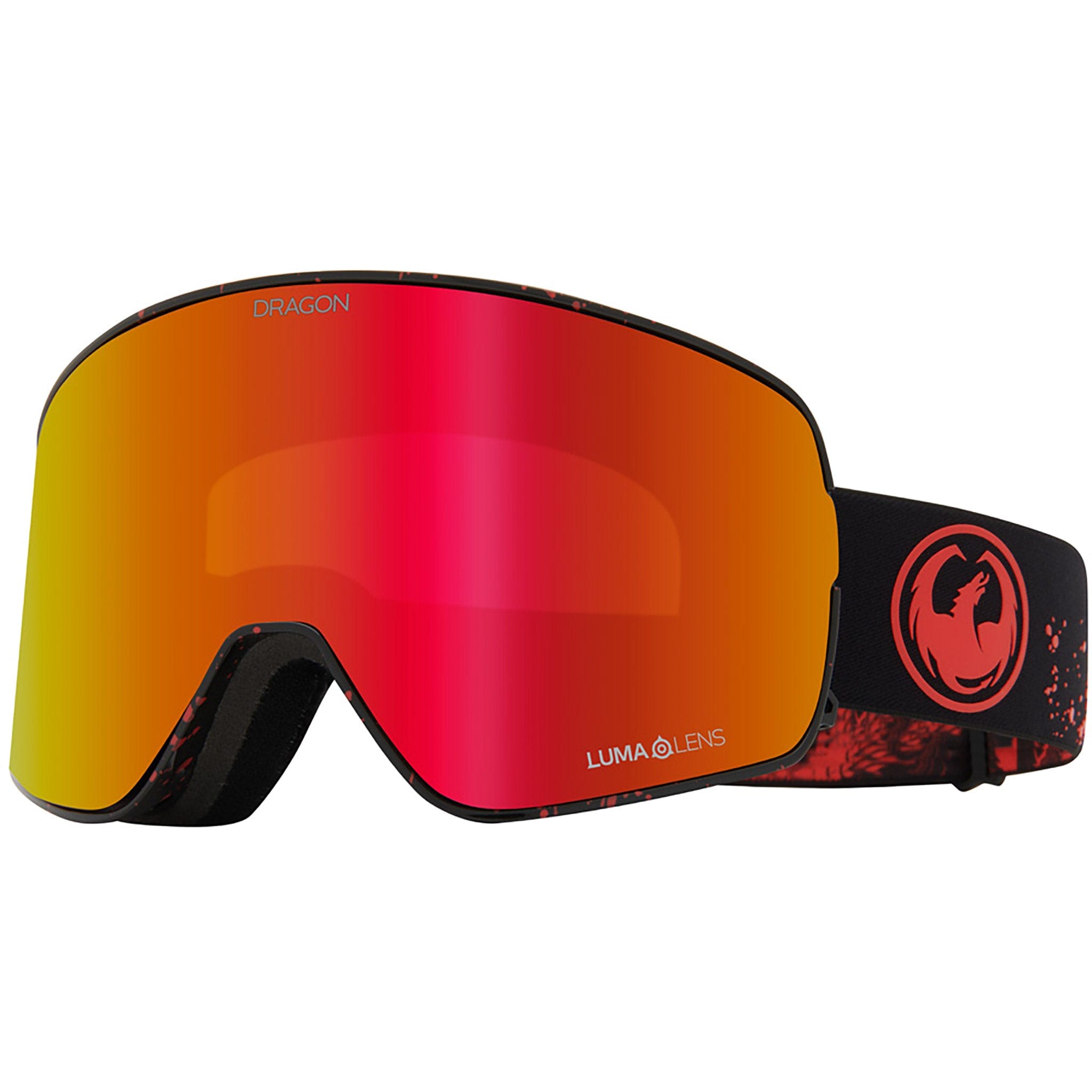 Dragon NFX2 Low Bridge Kaiju Goggles Lumalens Red Ion + Lumalens Light Rose 2025 Goggles