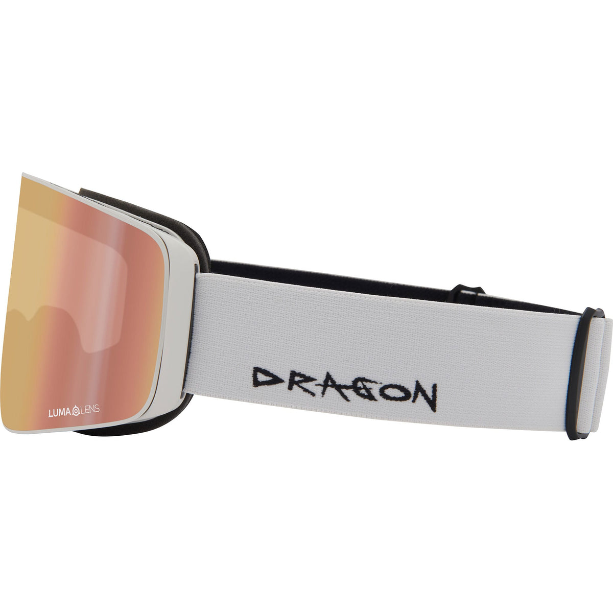 Dragon Slain MAG Cylindrical Off White Lumalens Rose Gold Ion + Light Rose Lens 2027 Goggles