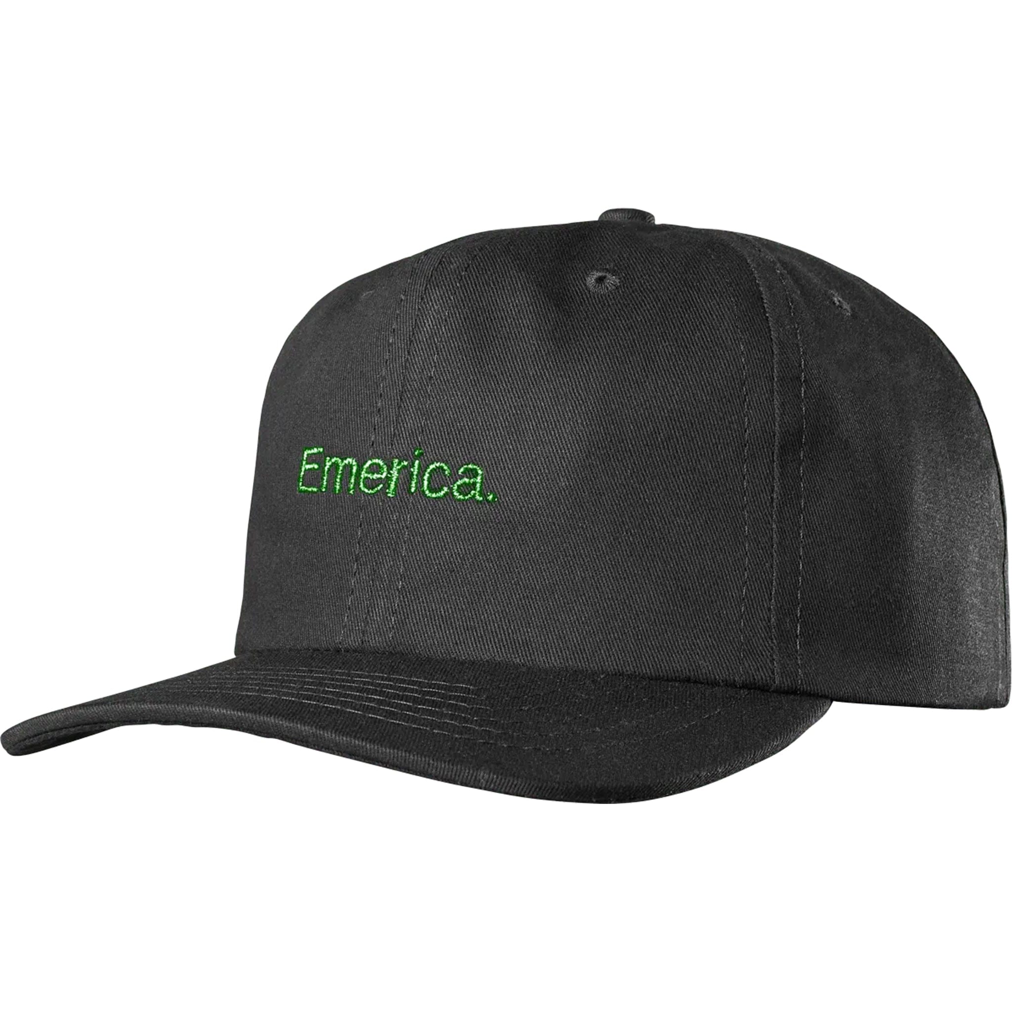 Emerica Pure Gold Dad Hat Black Green Hats