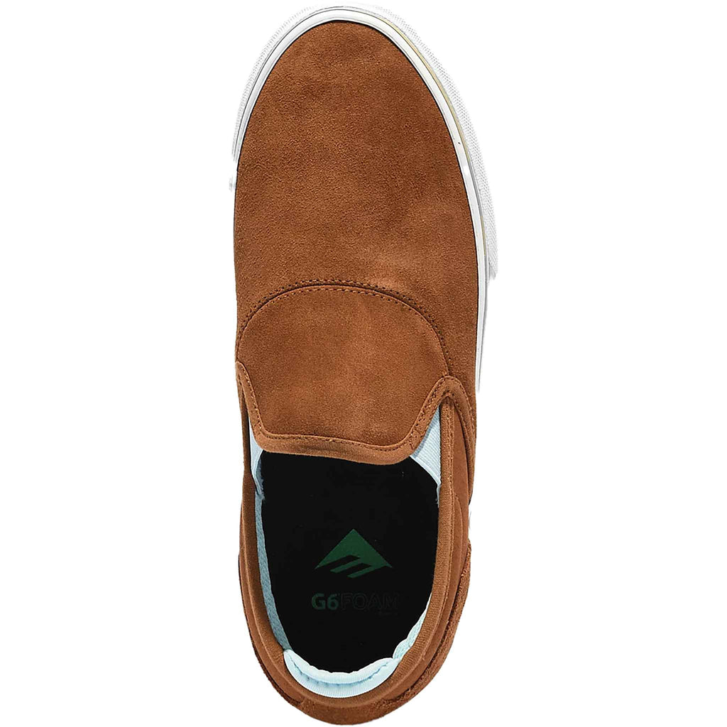 Emerica Wino G6 Slip On Brown Blue Shoes