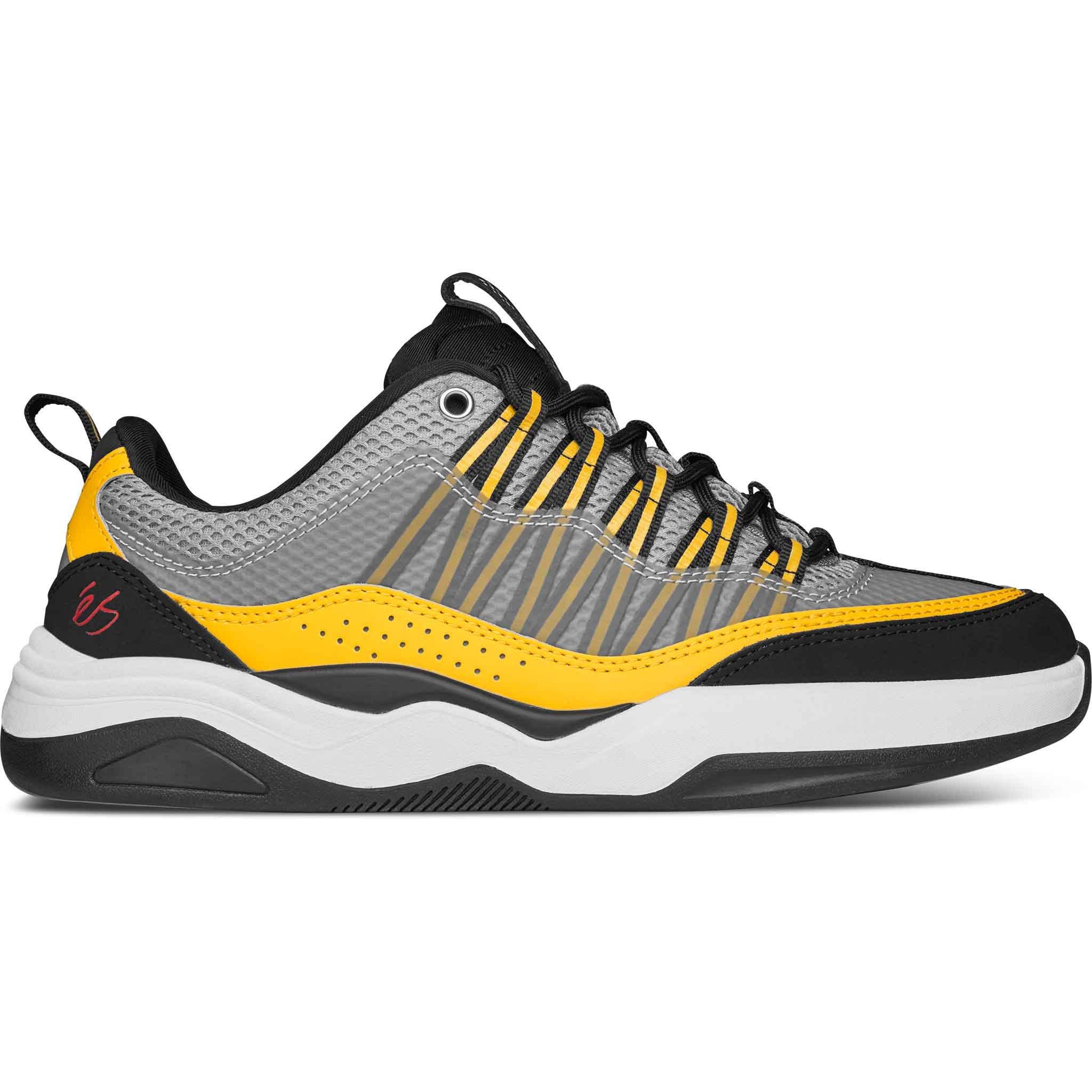 eS Imprint Shoe Black Yellow Shoes