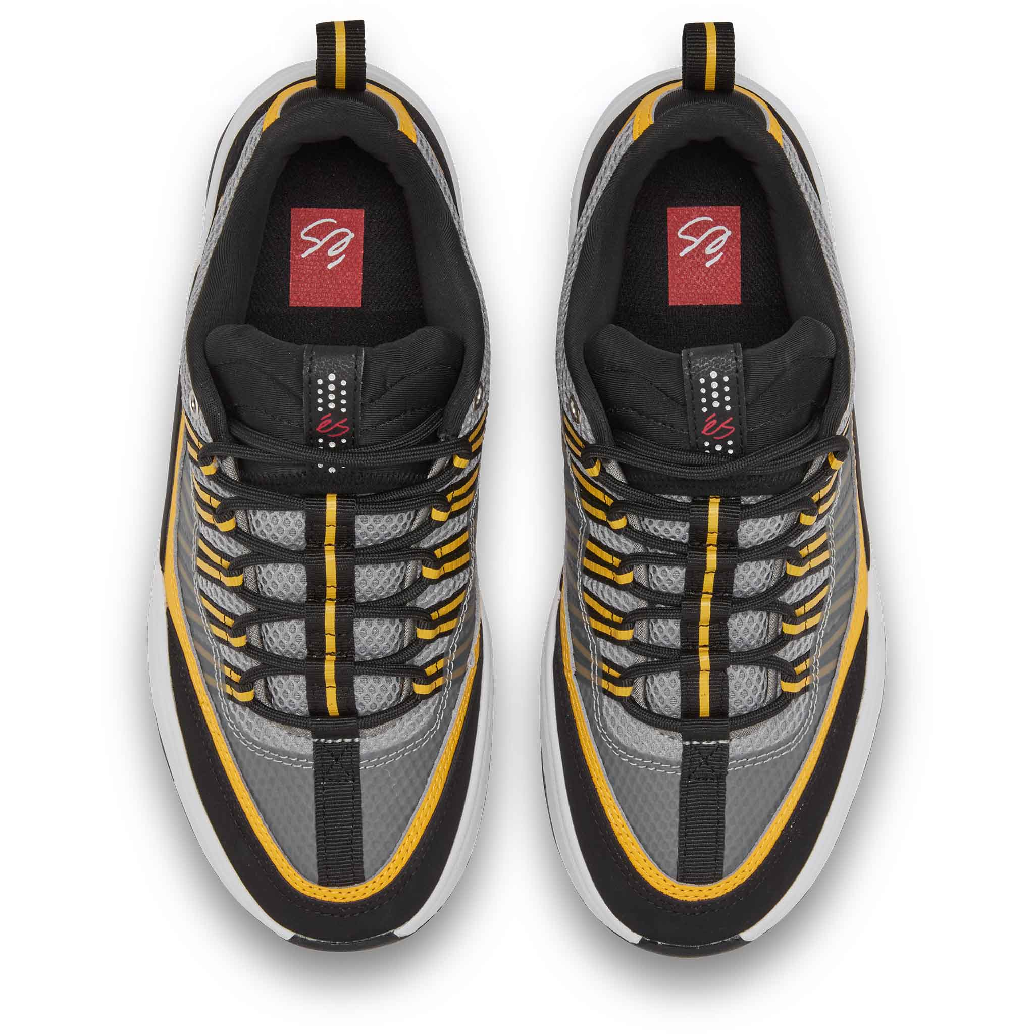 eS Imprint Shoe Black Yellow Shoes