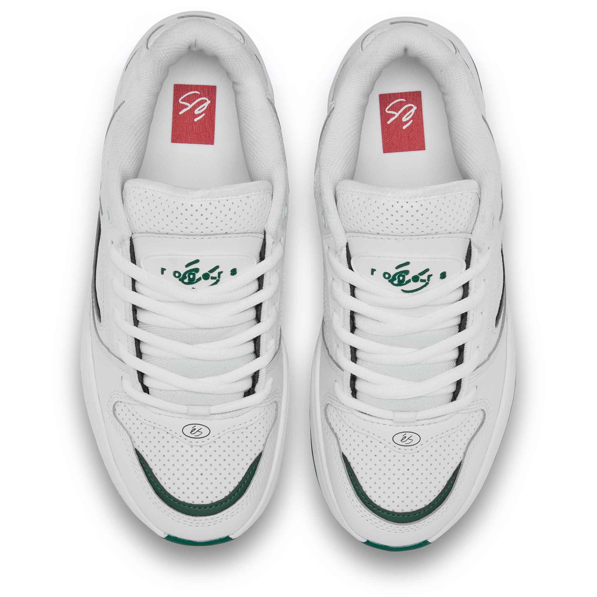 eS TJ Rogers Shoe White Green Shoes