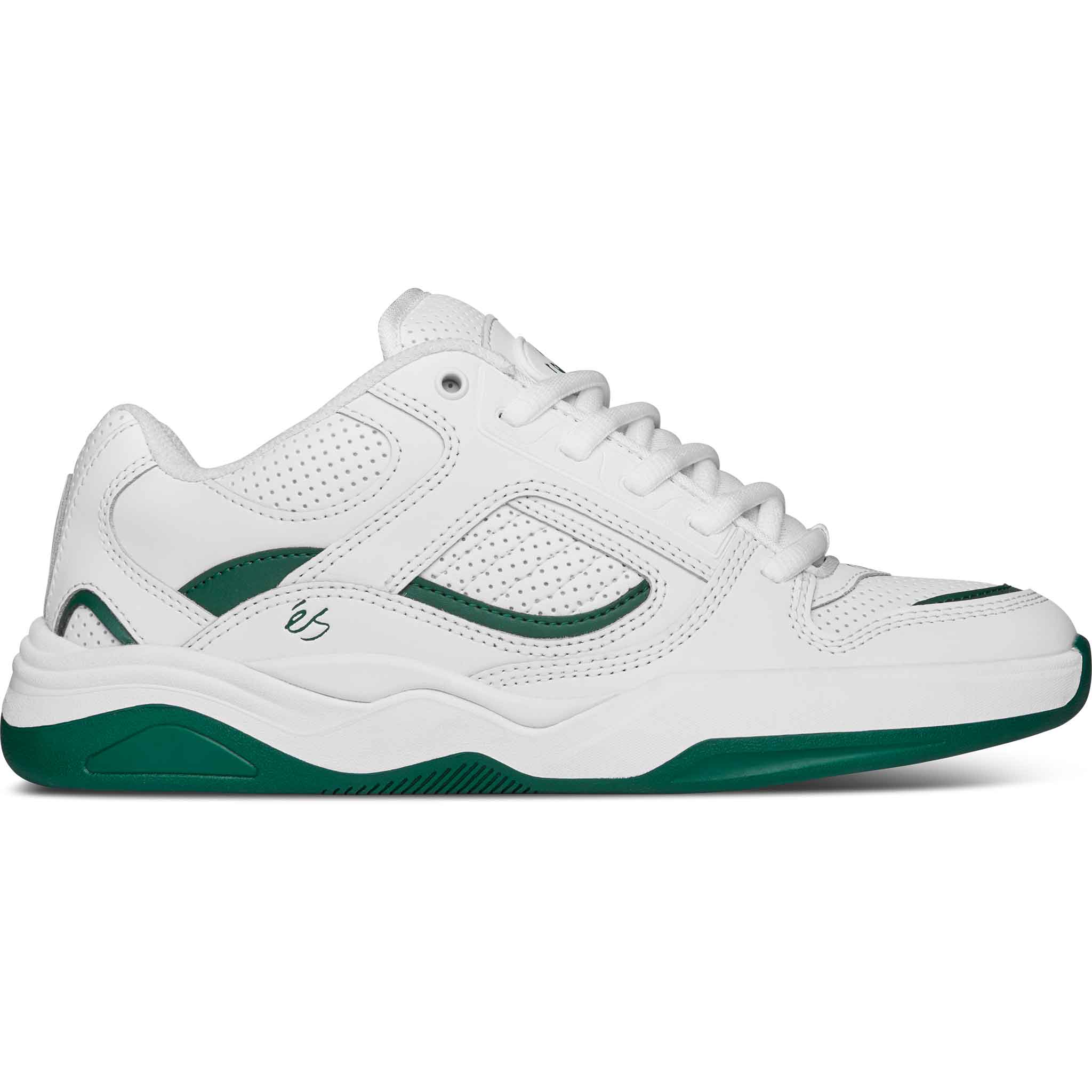 eS TJ Rogers Shoe White Green Shoes