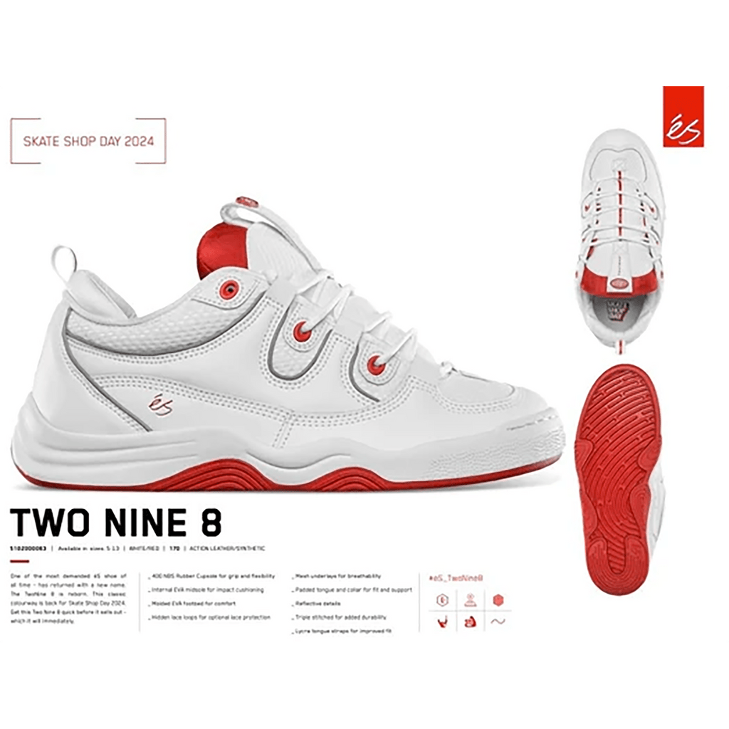 Es Two Nine 8 White Red Shoes