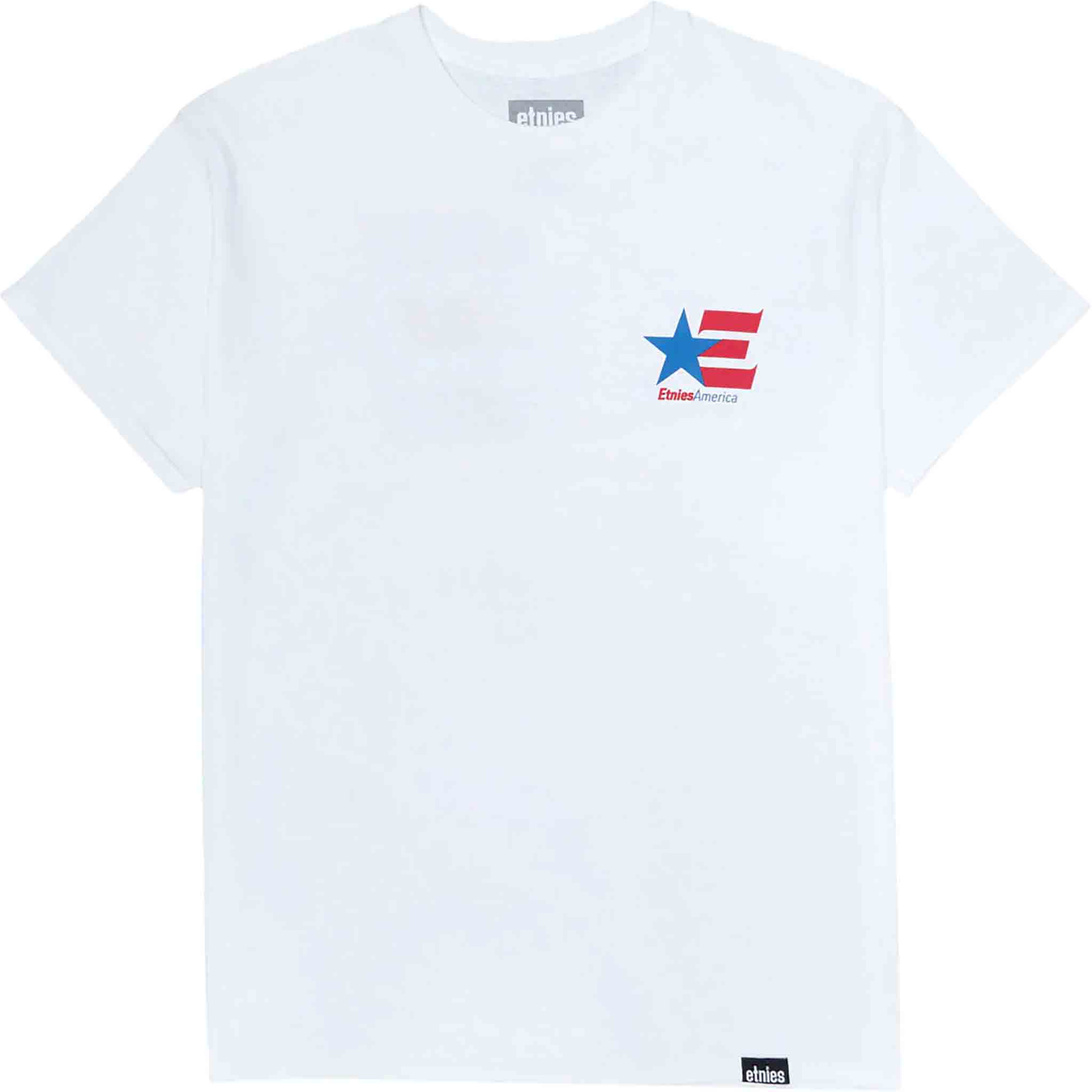 Etnies America Tee White Blue Red T Shirt