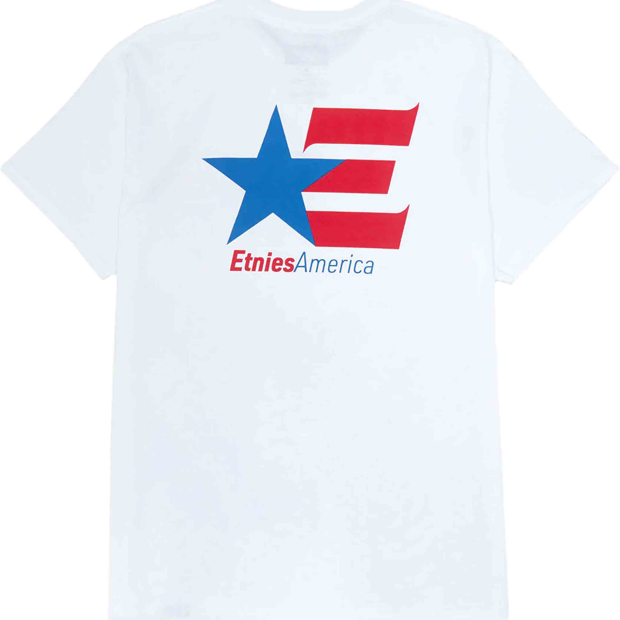 Etnies America Tee White Blue Red T Shirt