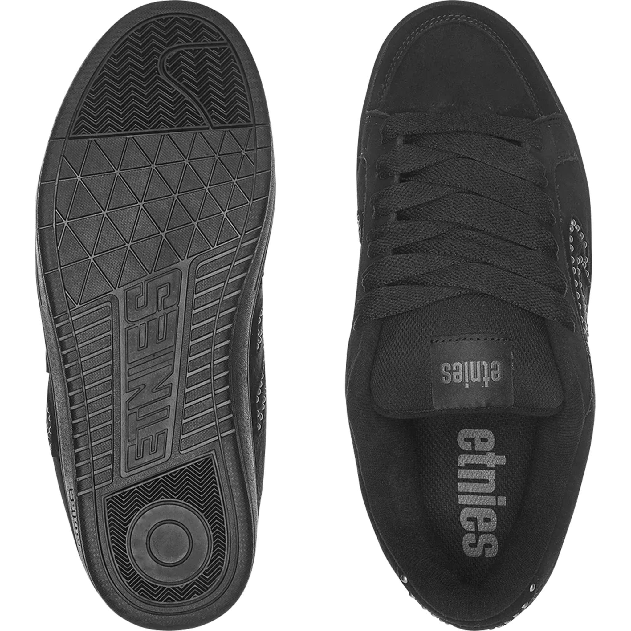 Etnies Kingpin Shoe Black Black Silver Shoes
