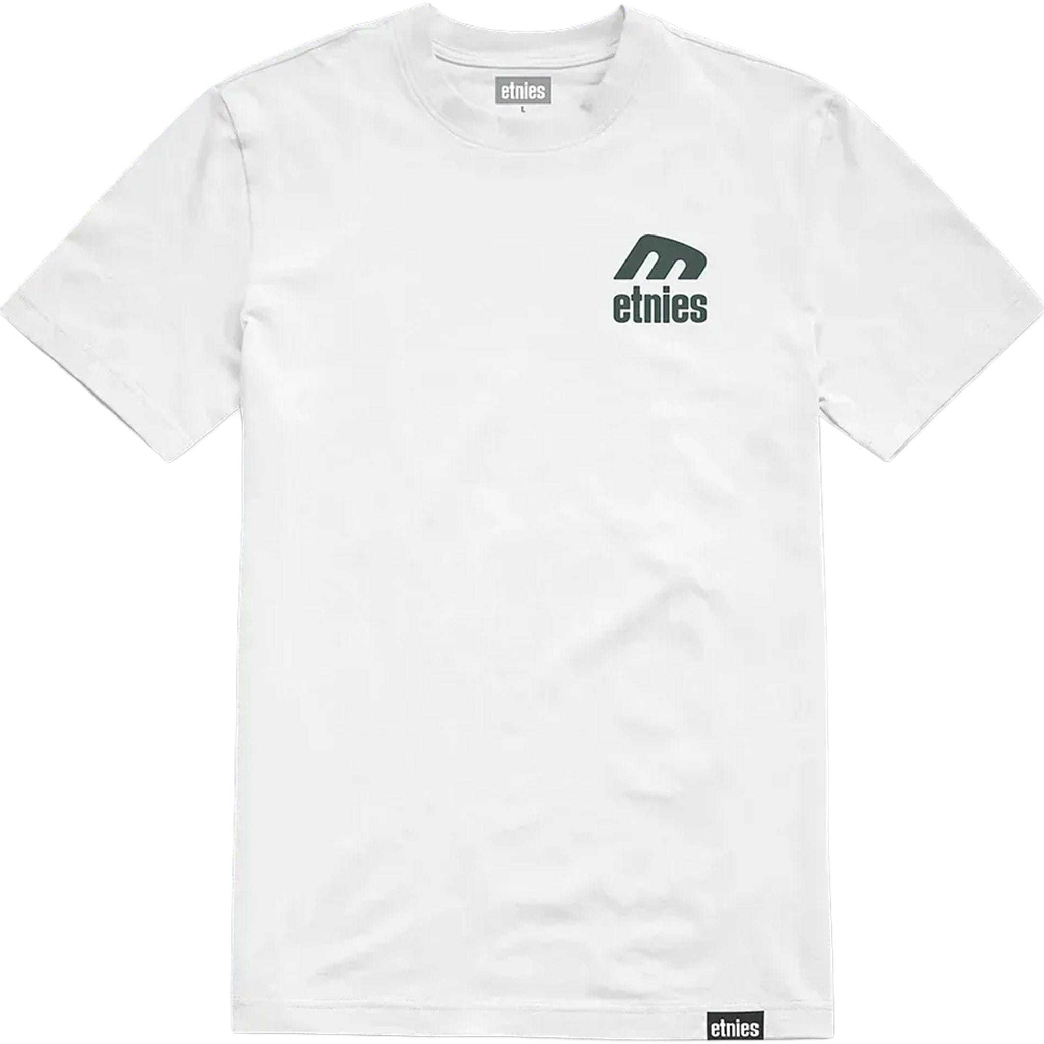 Etnies Team Tee White Green T Shirt