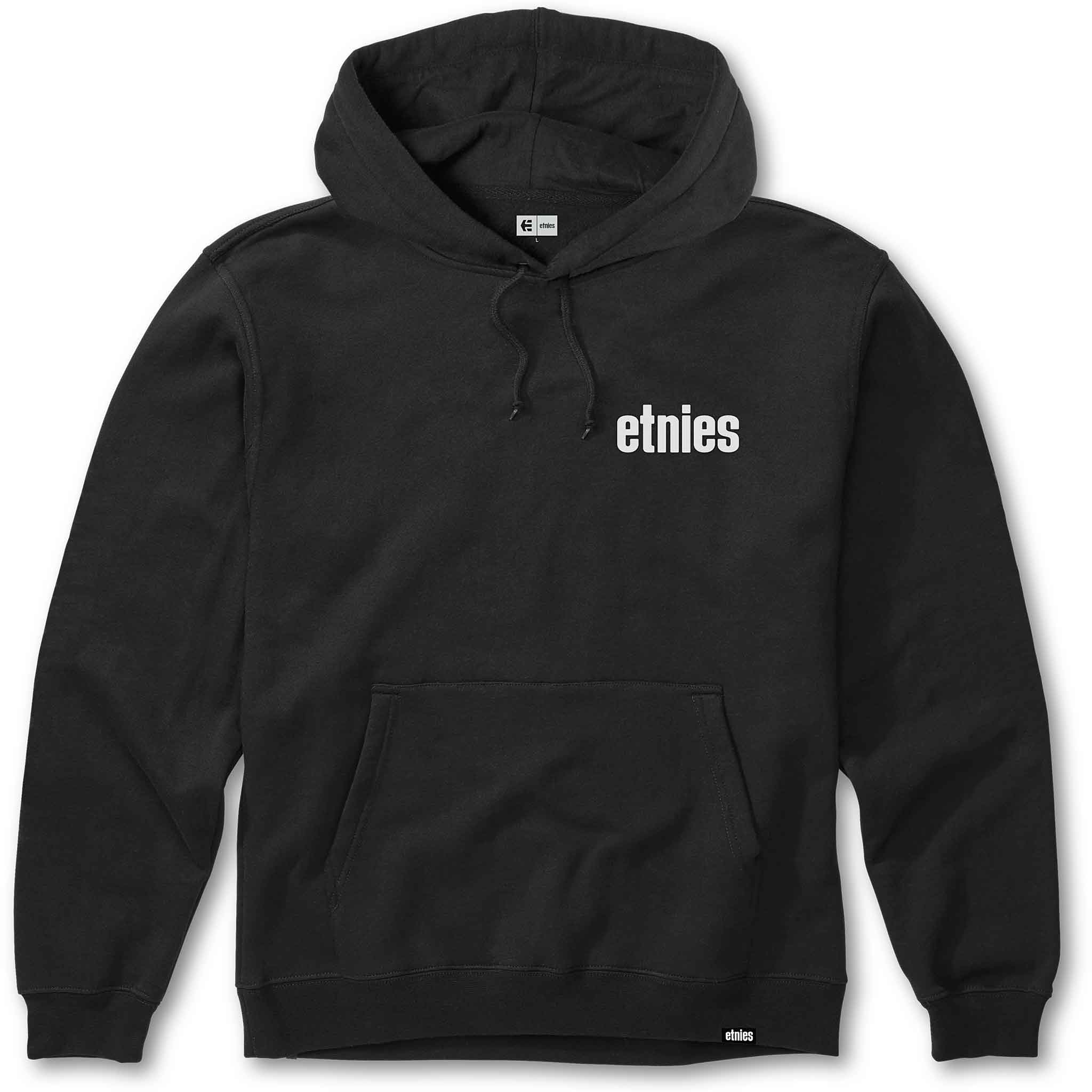Etnies Wordmark Hoodie Black White Sweatshirts