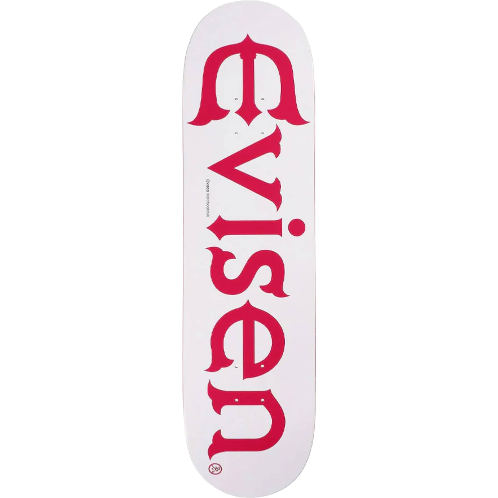 Evisen Evi Logo White Skateboard Deck 8.25" Skateboard