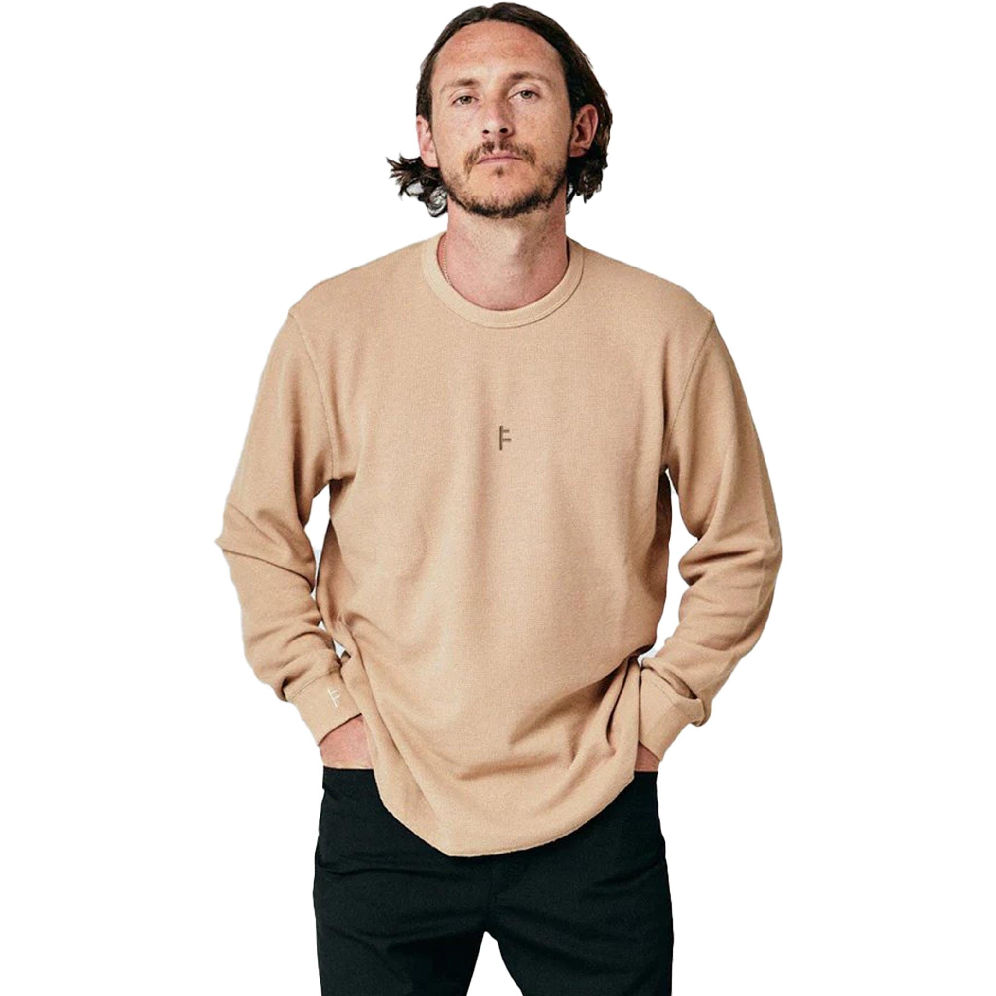 Former AG Colorless Waffle Long Sleeve Tee Mushroom T Shirt