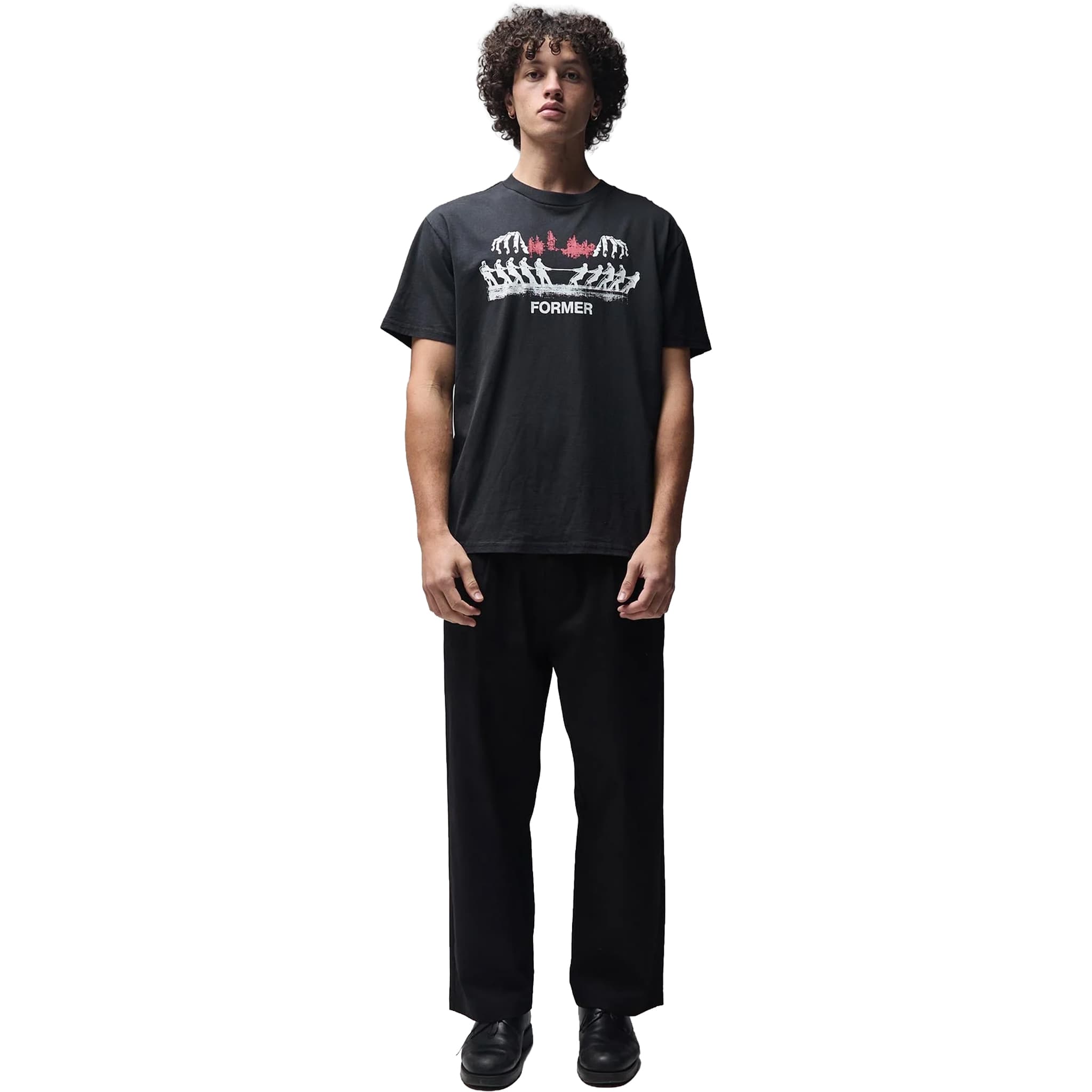 Former Engineered T-Shirt Washed Black T Shirt