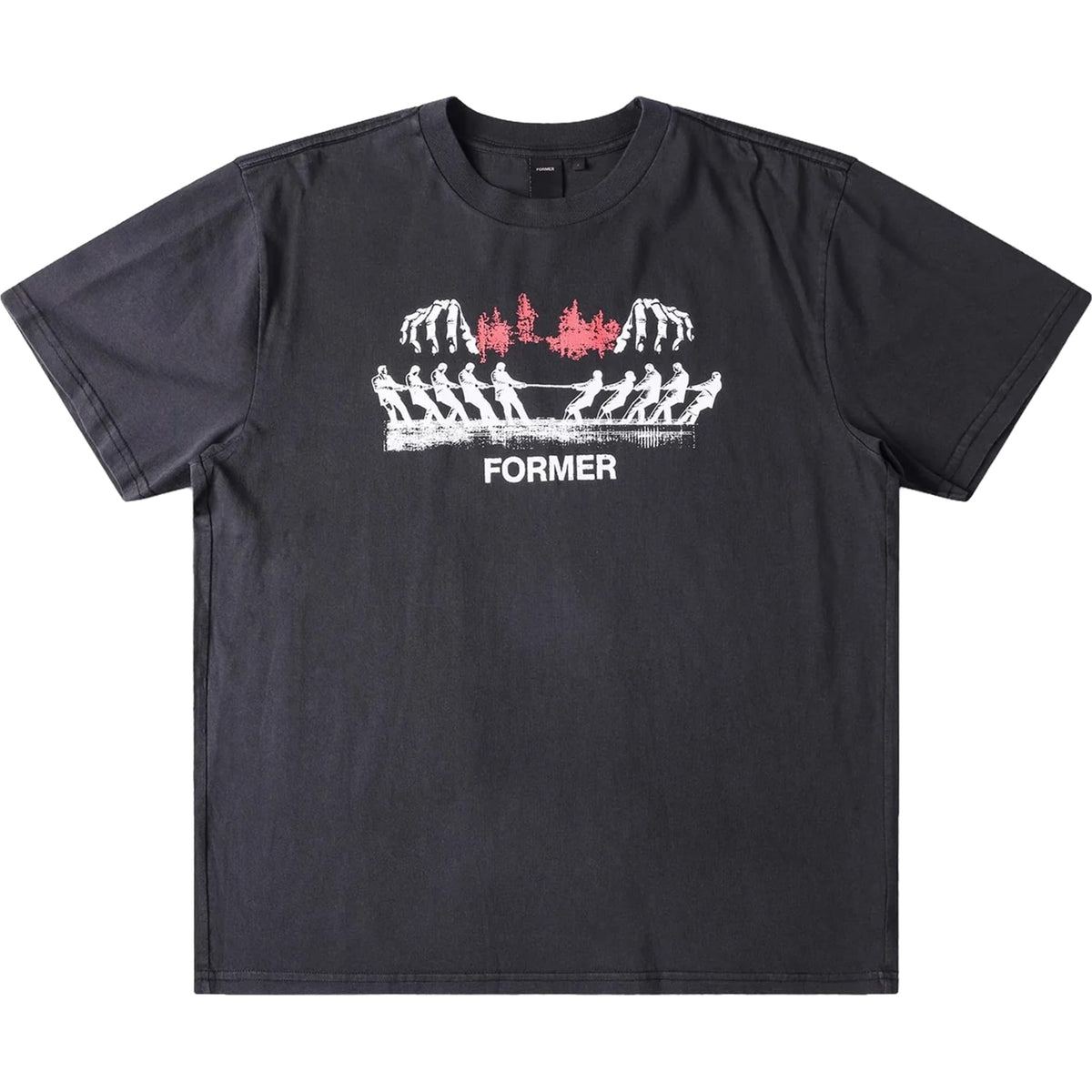 Former Engineered T-Shirt Washed Black T Shirt