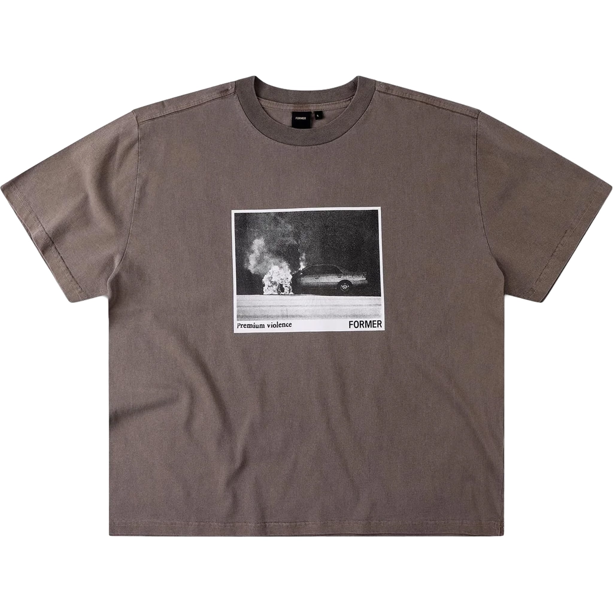 Former Ignite Boxy T-Shirt Washed Brown T Shirt
