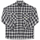 Former Manners Plaid Long Sleeve Button Up Black Button Up