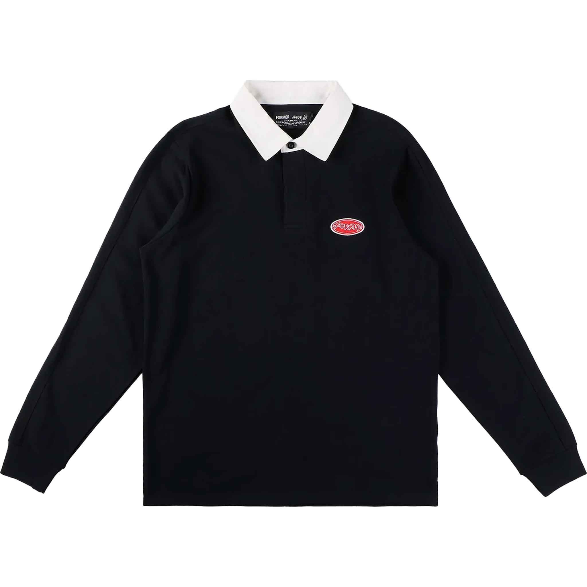 Former Reynolds Flatline Rugby Polo Black Button Up