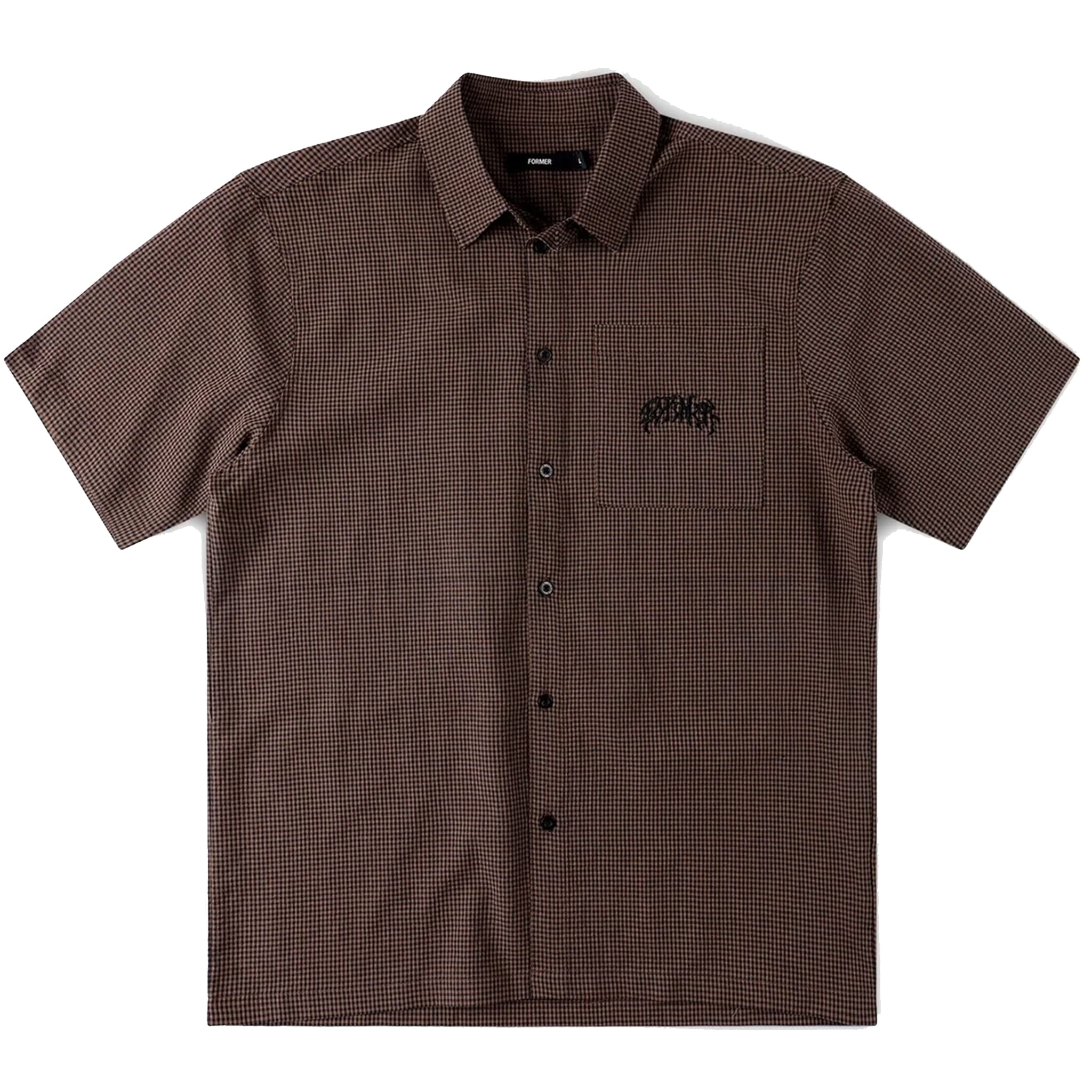 Former Vivian Check SS Shirt Brown Button Up