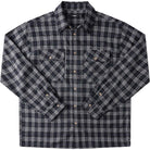 Former Vivian Flannel LS Shirt Black Grey Button Up