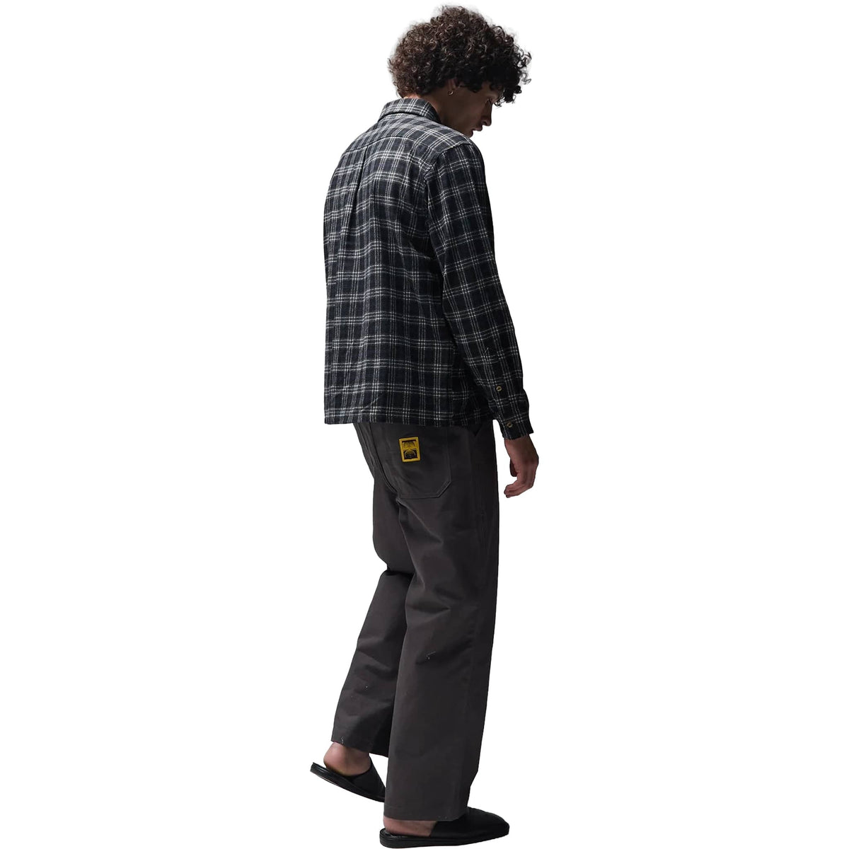 Former Vivian Flannel LS Shirt Black Grey Button Up