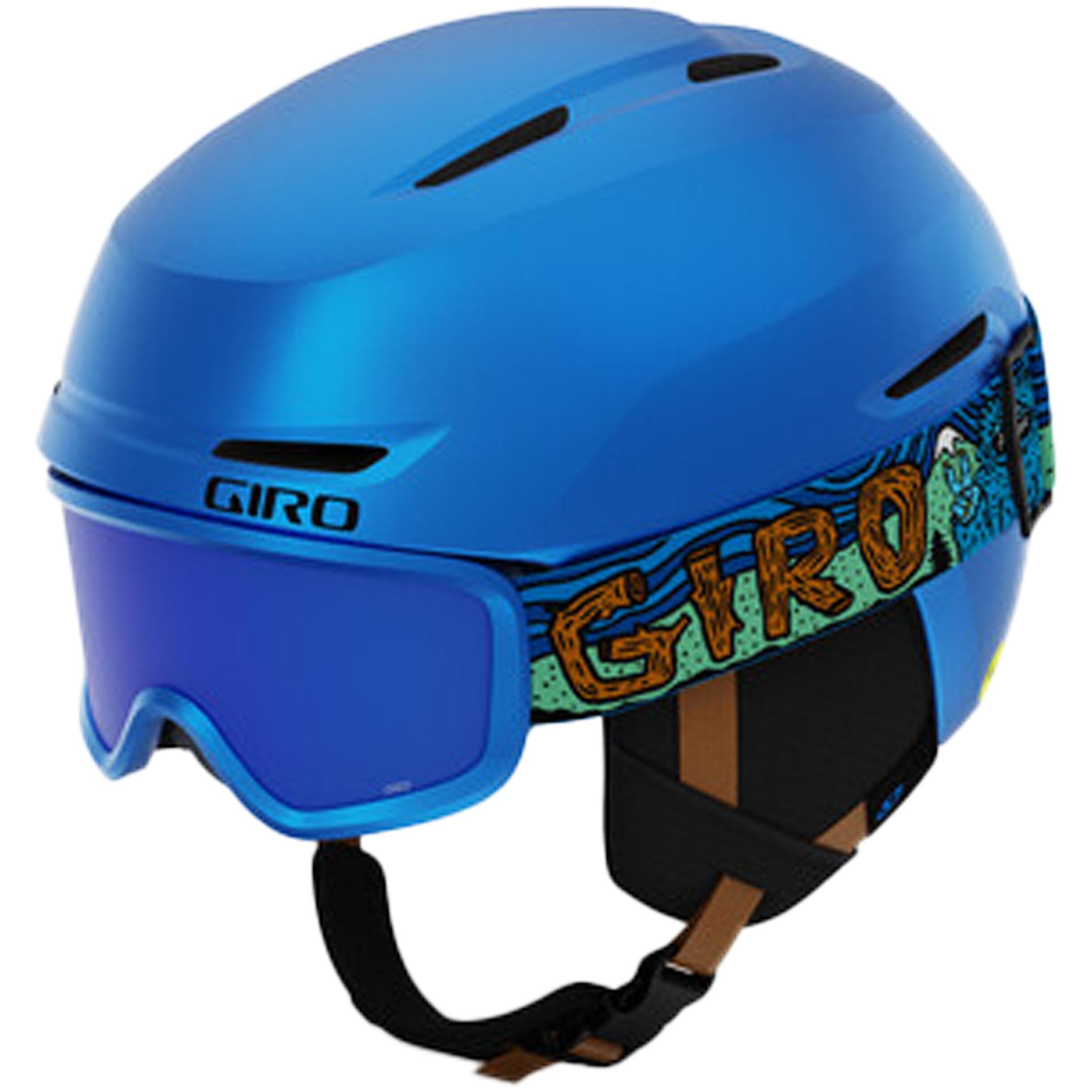 Gino Spur CP Youth Helmet Blue Shred Yeti Snowboard Helmet